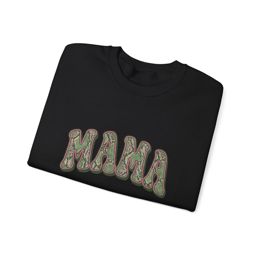 Mama "Fierce By Nature" Snake Skin Unisex Heavy Blend™ Crewneck Sweatshirt