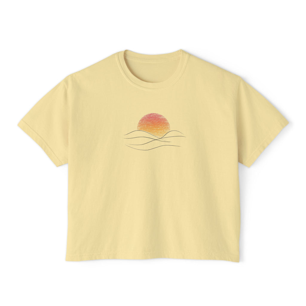 Small Sun Sketch Women's Boxy Tee