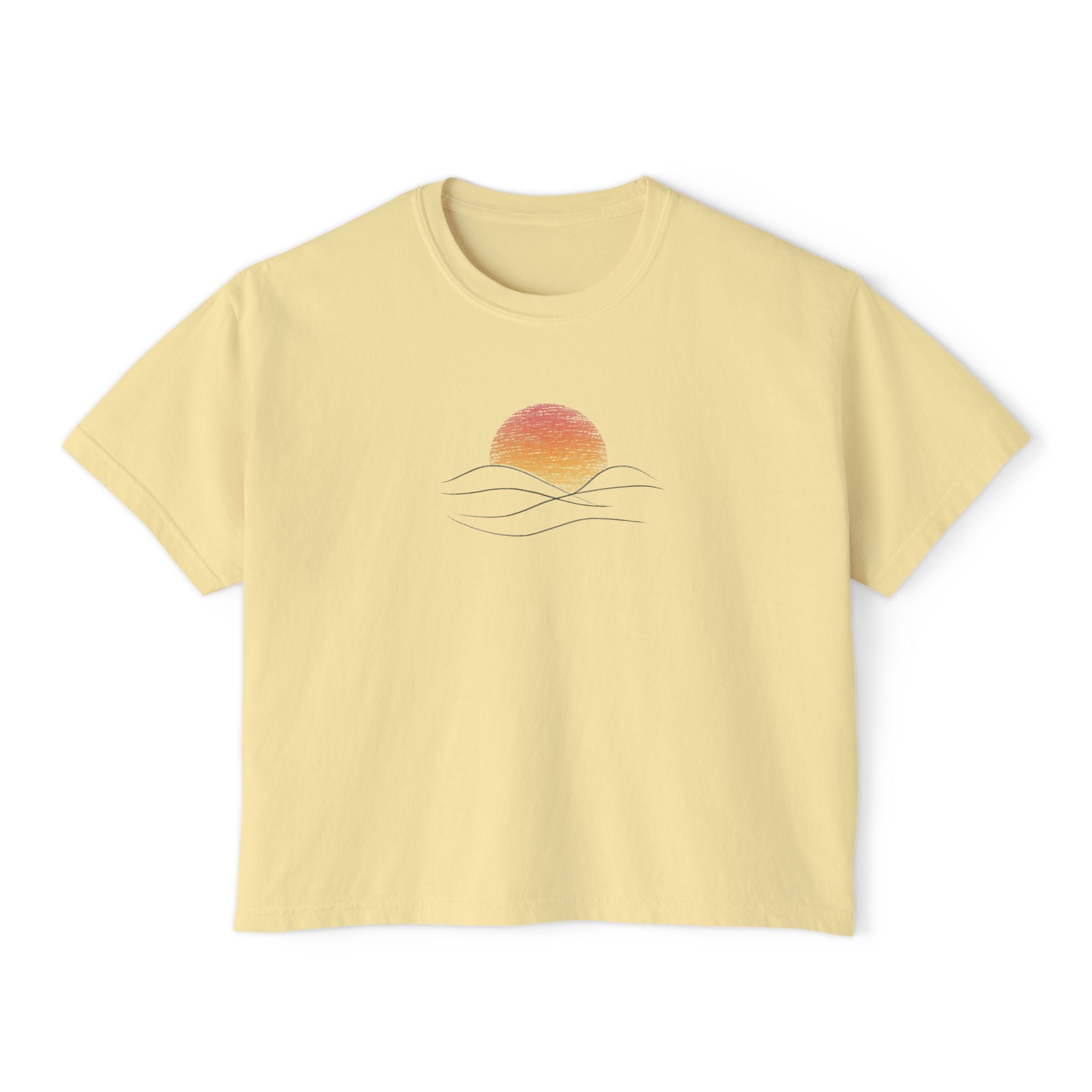 Small Sun Sketch Women's Boxy Tee