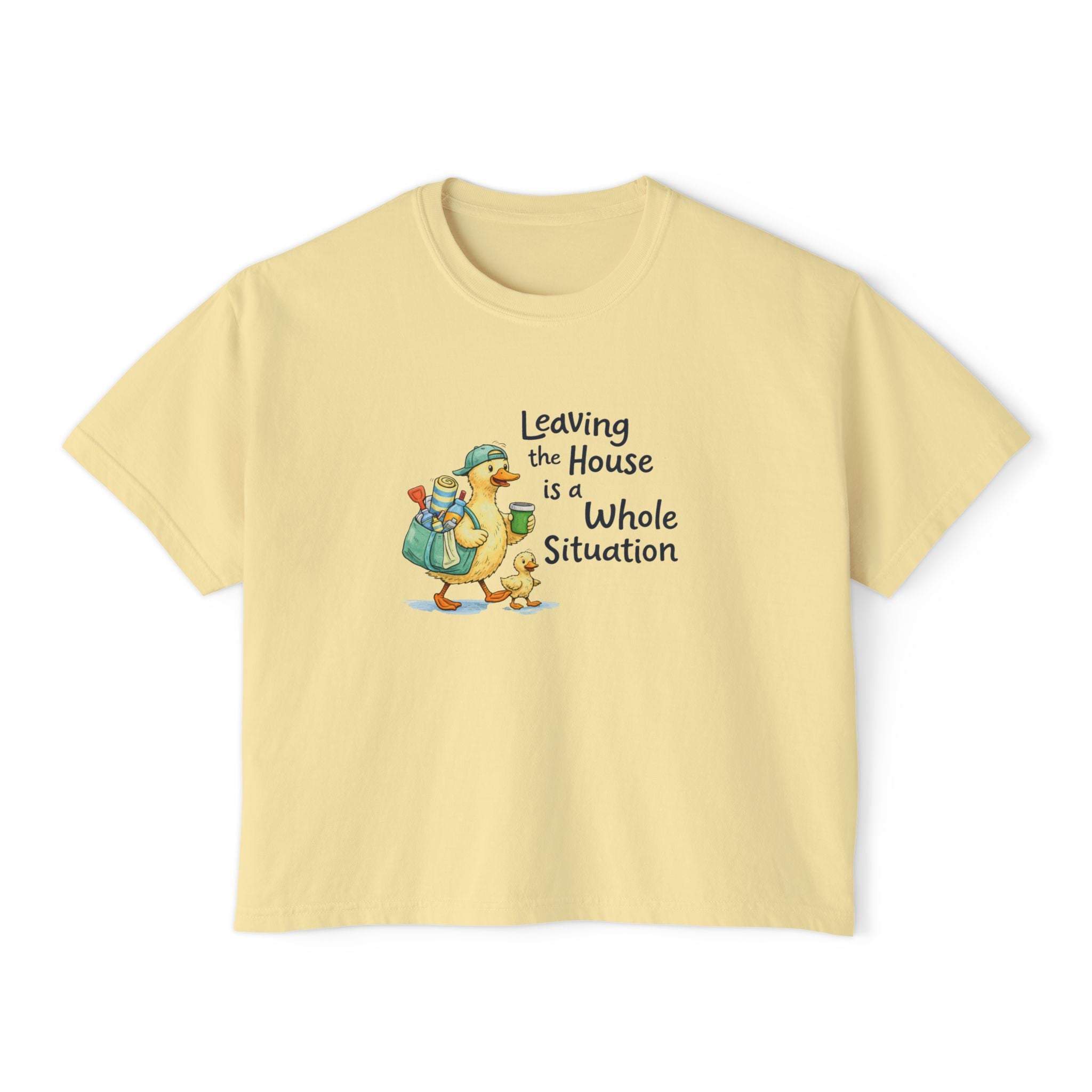 Leaving Is A Whole Situation Ducks Women's Boxy Tee