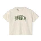 Retro Gingham style MAMA Women's Boxy Tee
