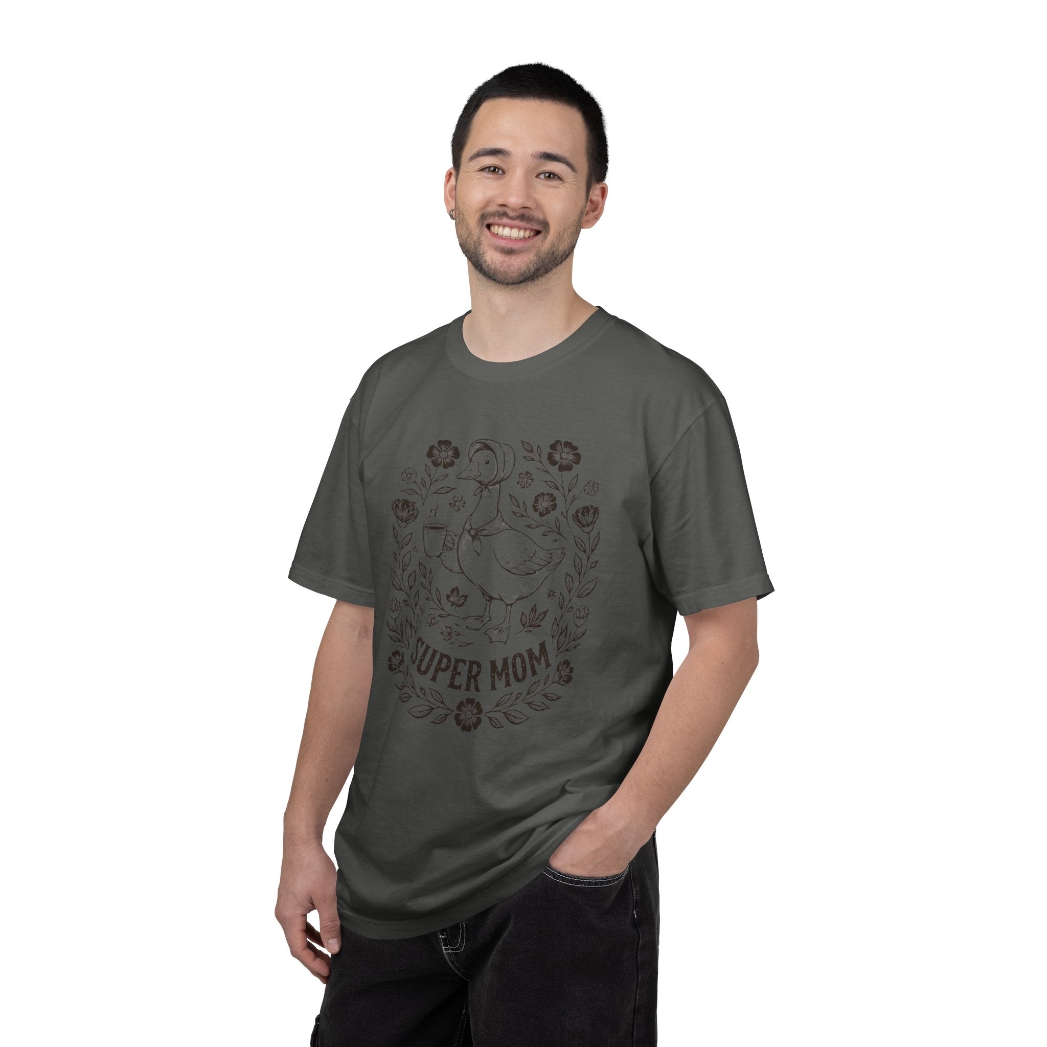 Super Mom Mother Goose Graphics Unisex Garment-Dyed T-shirt