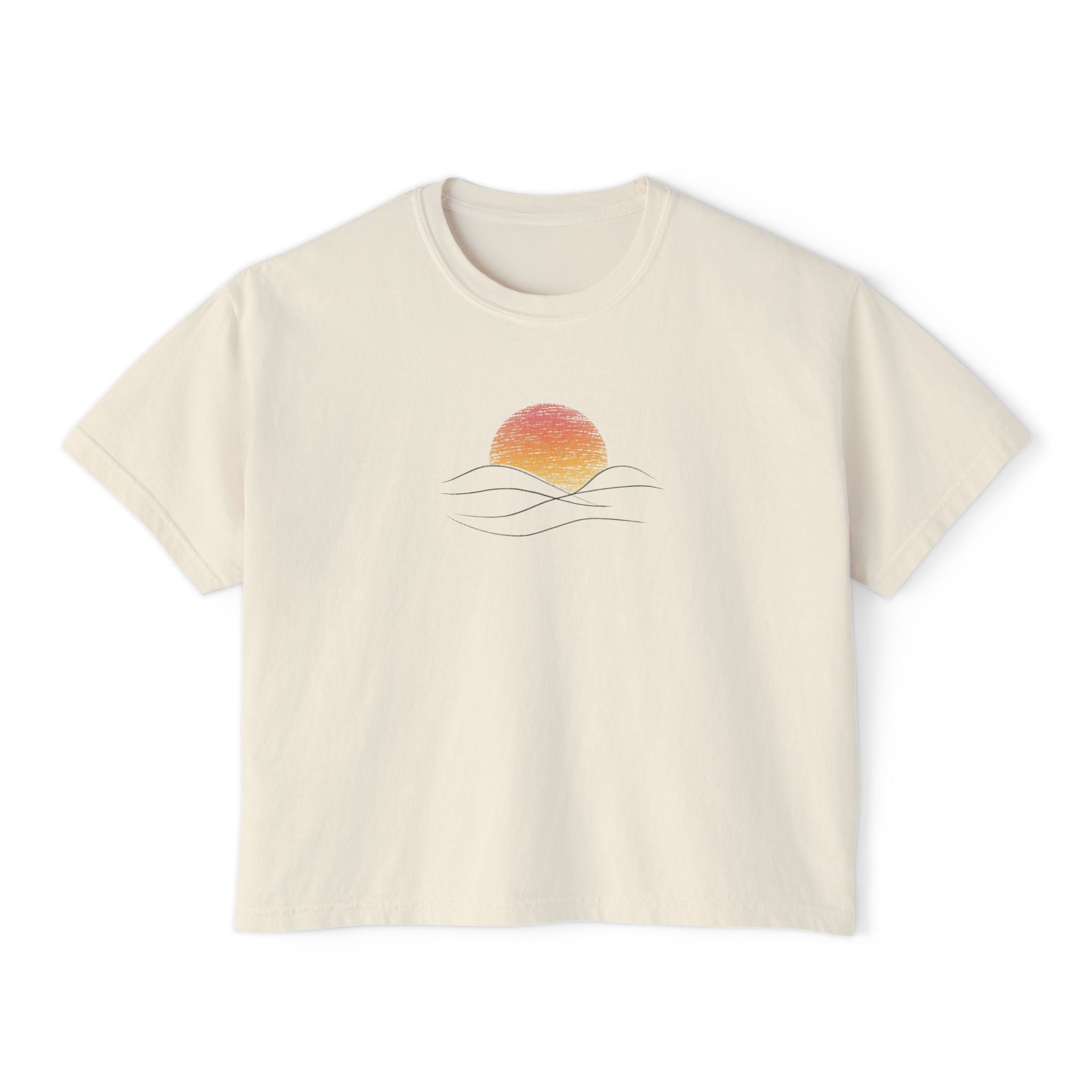 Small Sun Sketch Women's Boxy Tee