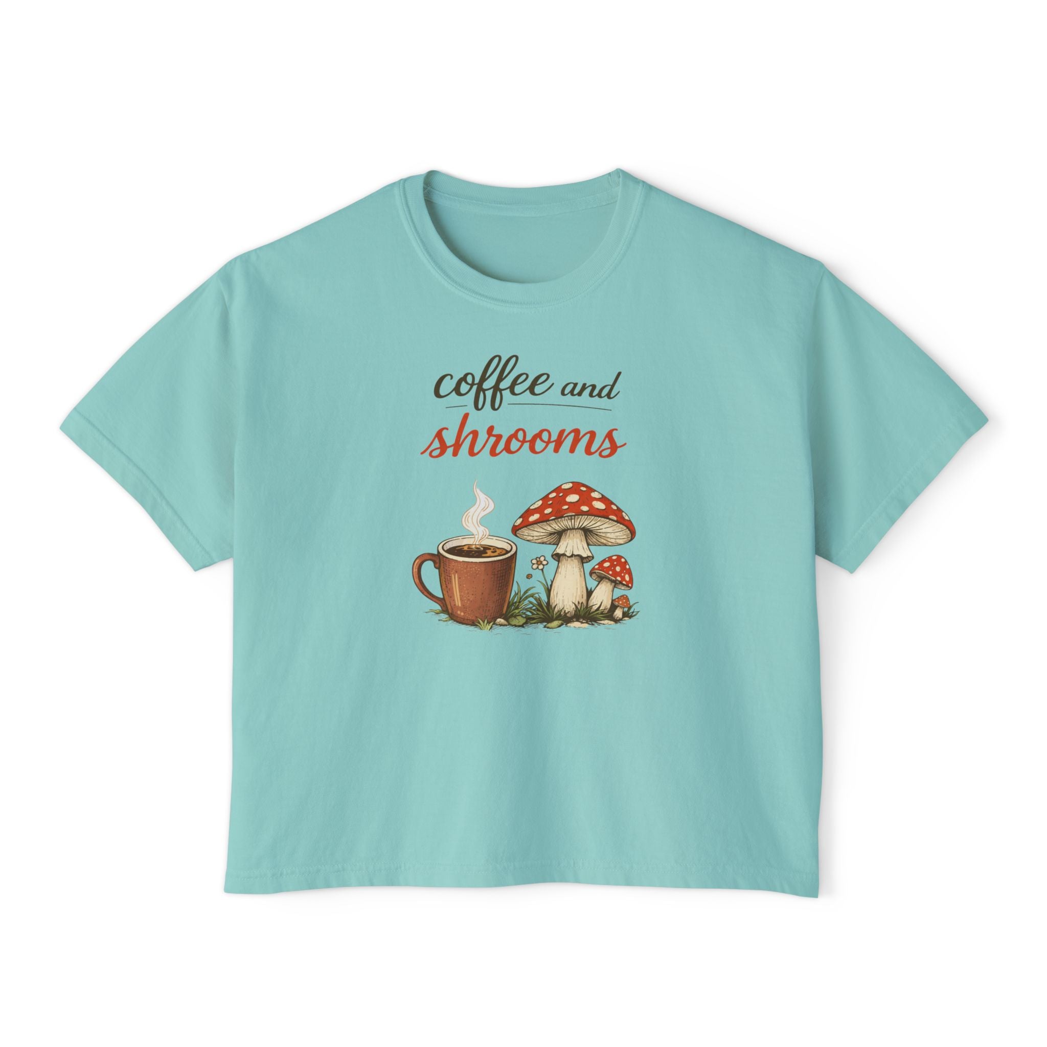 Coffee and Shrooms Women's Boxy Tee