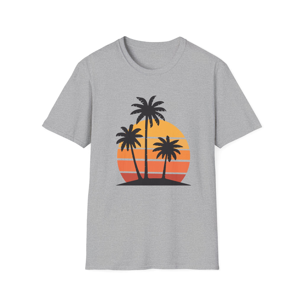 Retro Palm Tree Graphics Unisex Softstyle T-Shirt