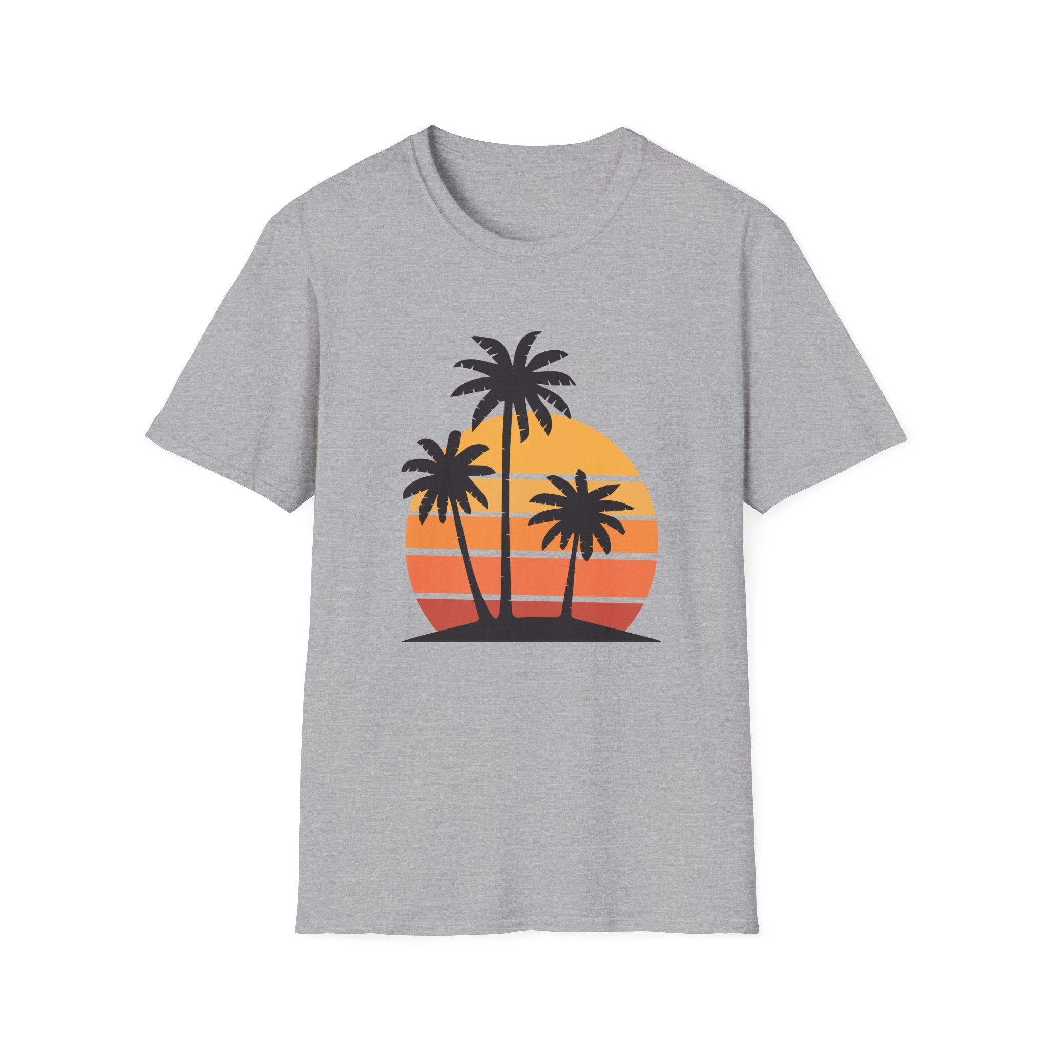 Retro Palm Tree Graphics Unisex Softstyle T-Shirt