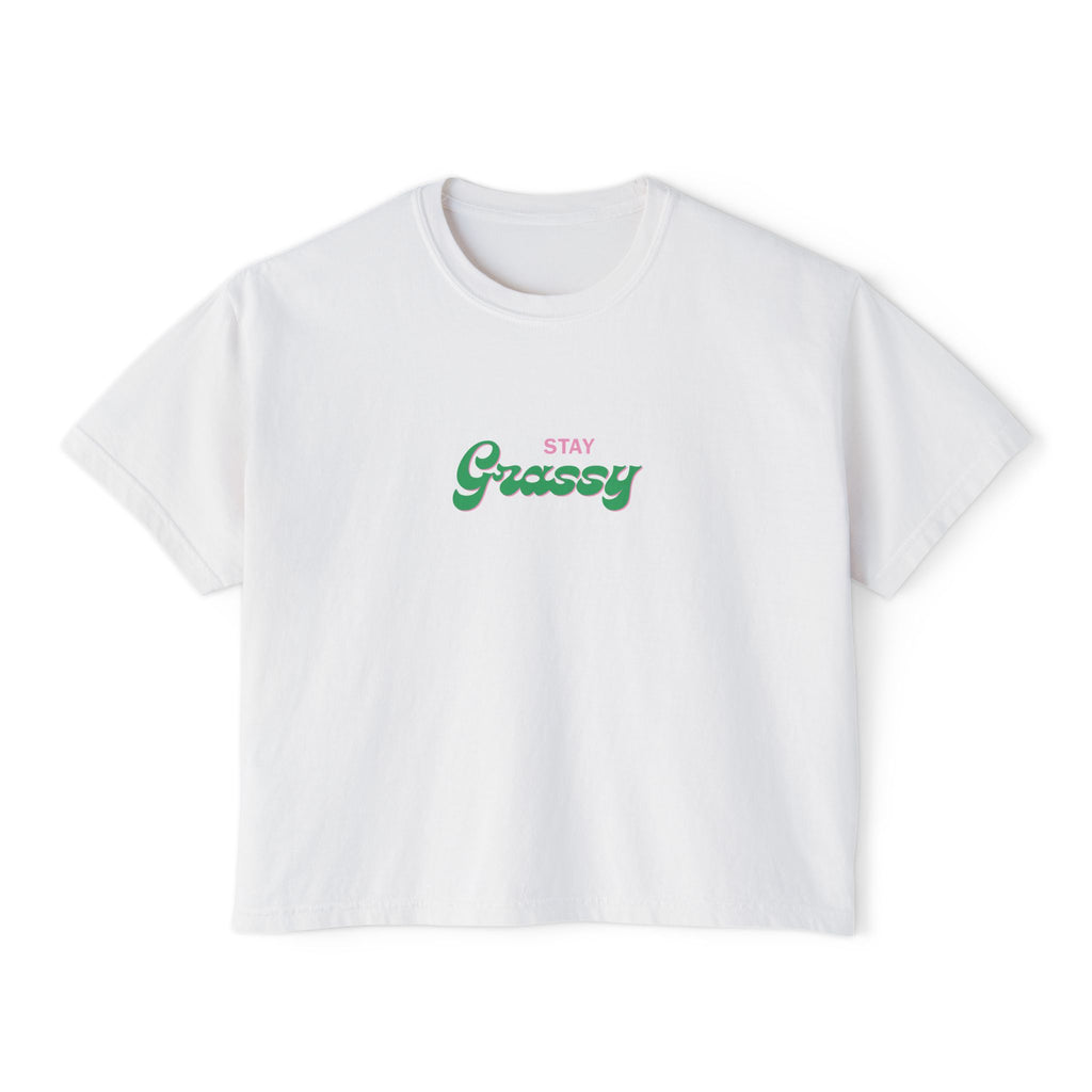 Stay Grassy Women's Boxy Tee