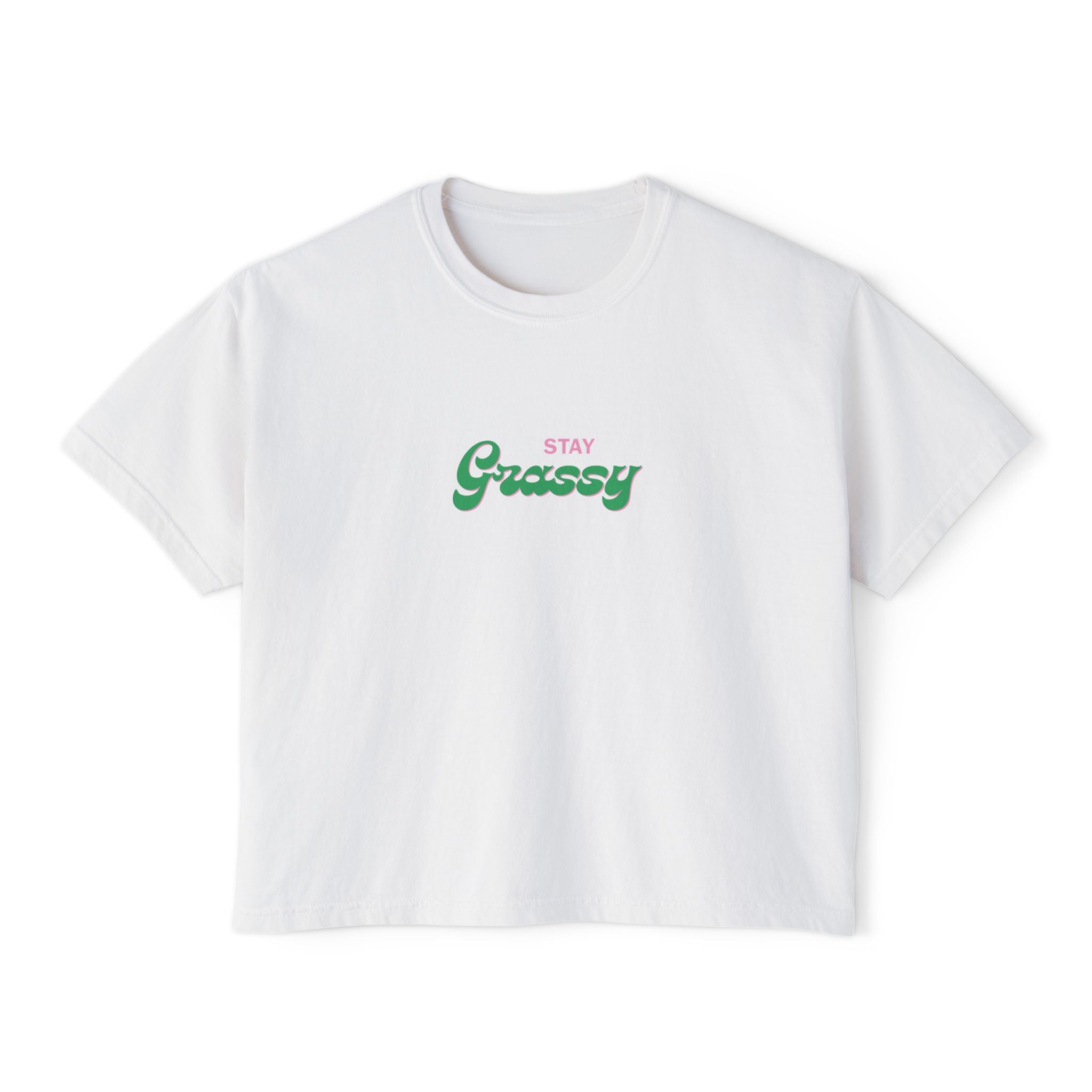 Stay Grassy Women's Boxy Tee