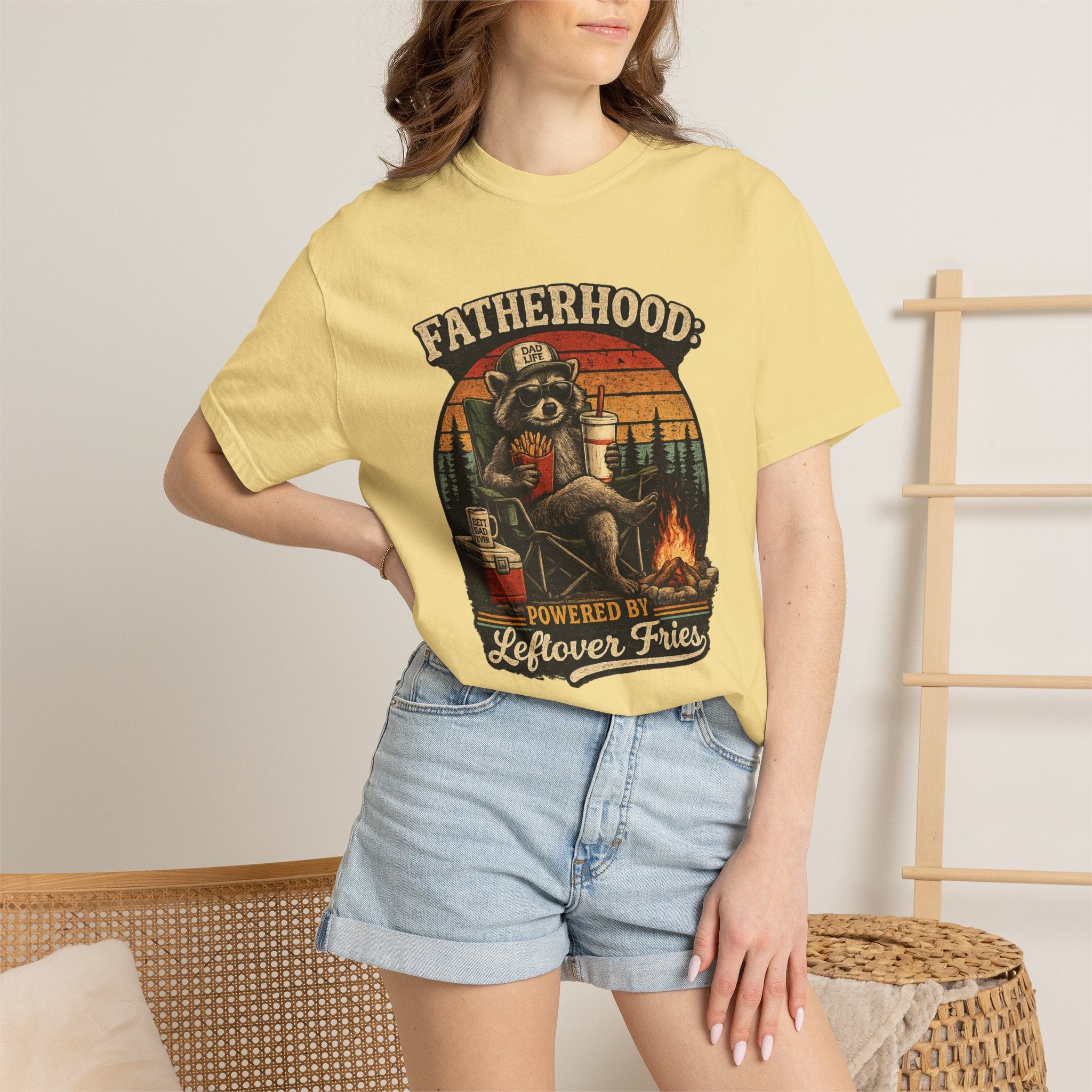Fatherhood: Powered By Leftover Fries T-shirt