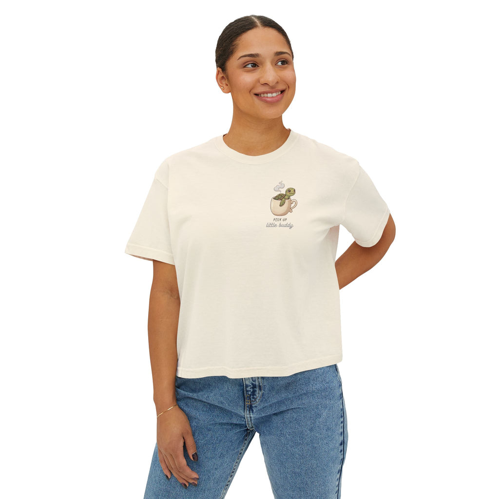 Perk Up Little Buddy Women's Boxy Tee