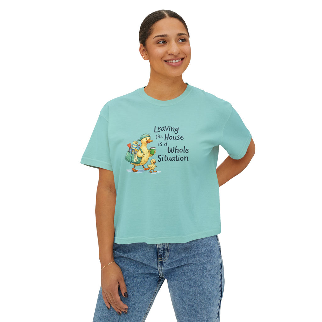 Leaving Is A Whole Situation Ducks Women's Boxy Tee