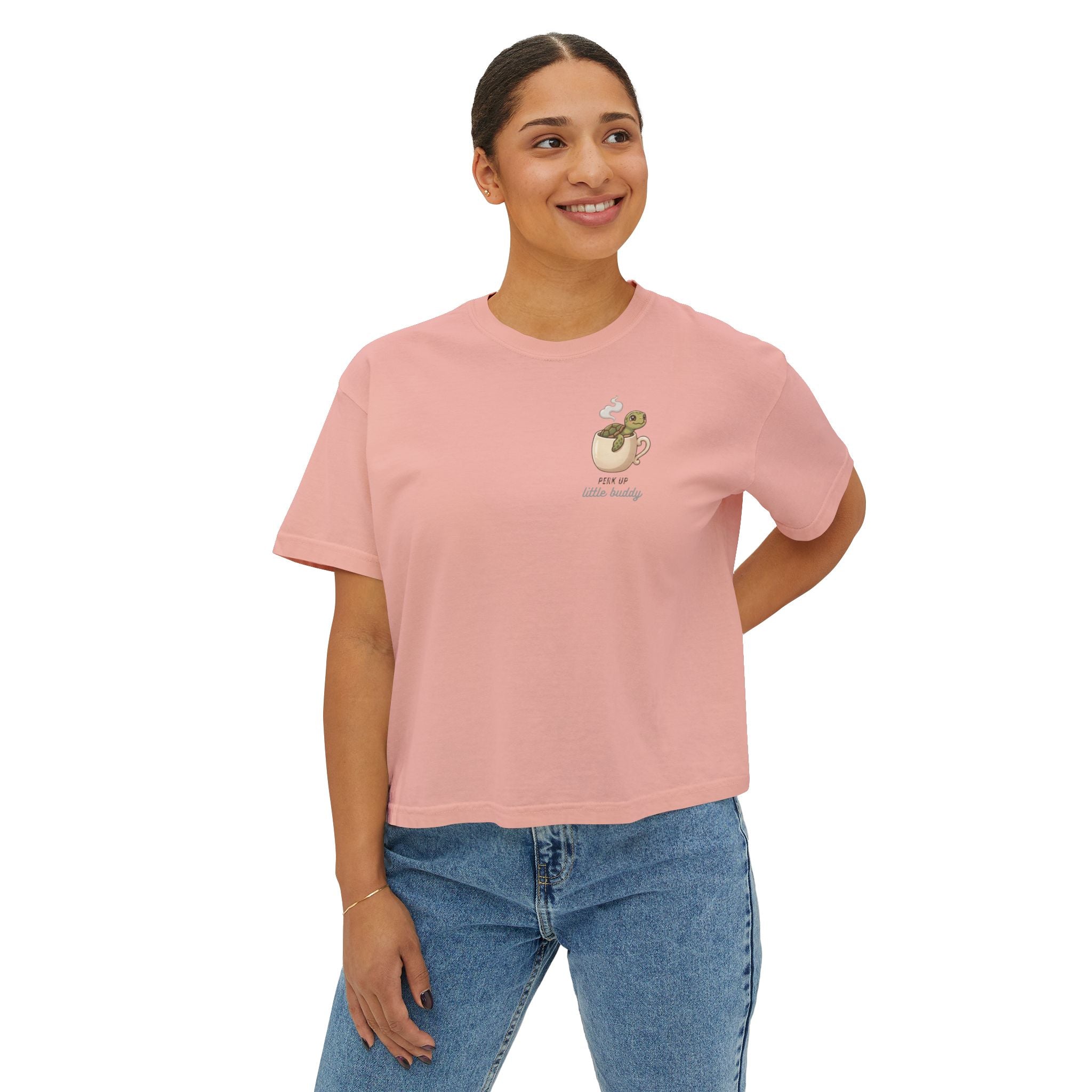Perk Up Little Buddy Women's Boxy Tee