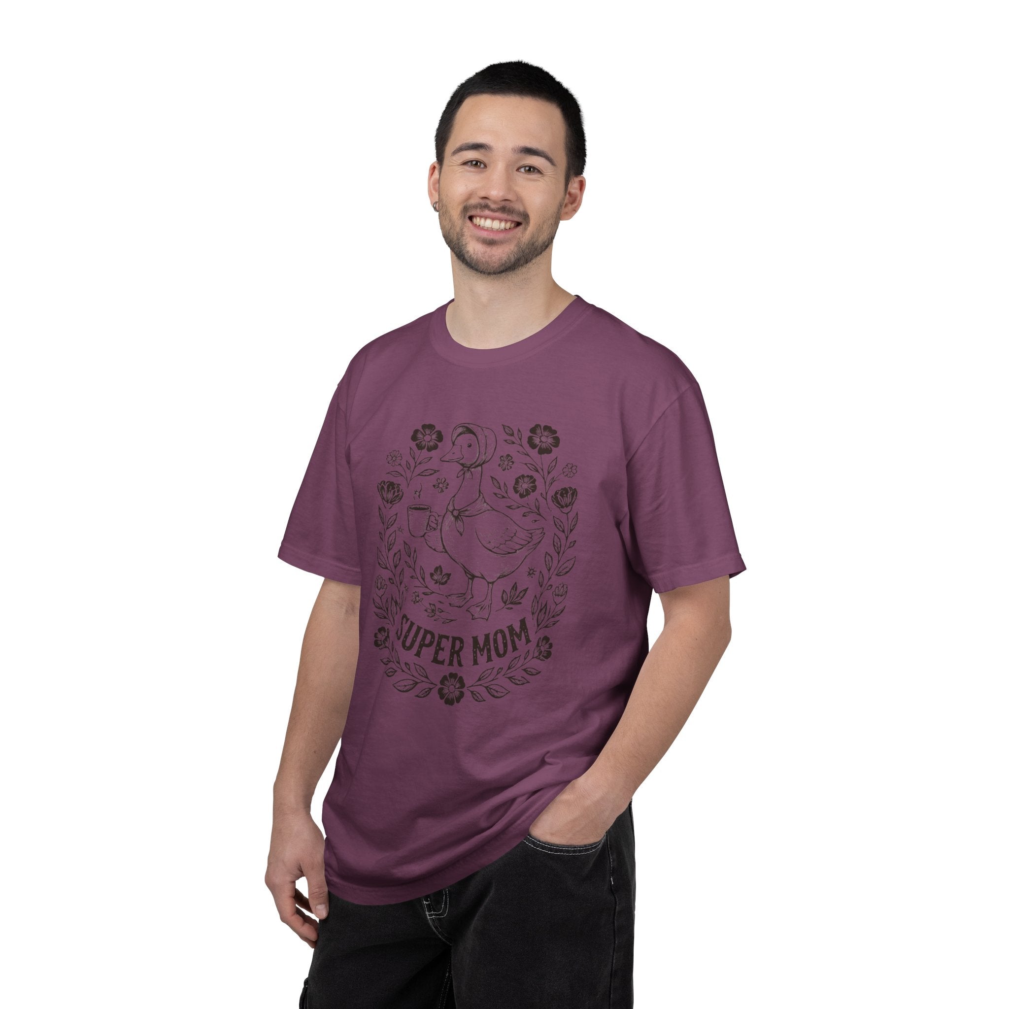 Super Mom Mother Goose Graphics Unisex Garment-Dyed T-shirt