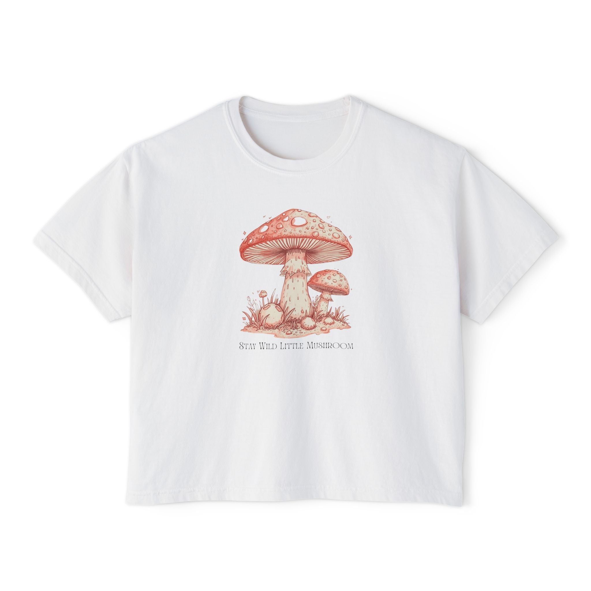 Stay Wild Little Mushroom Women's Boxy Tee