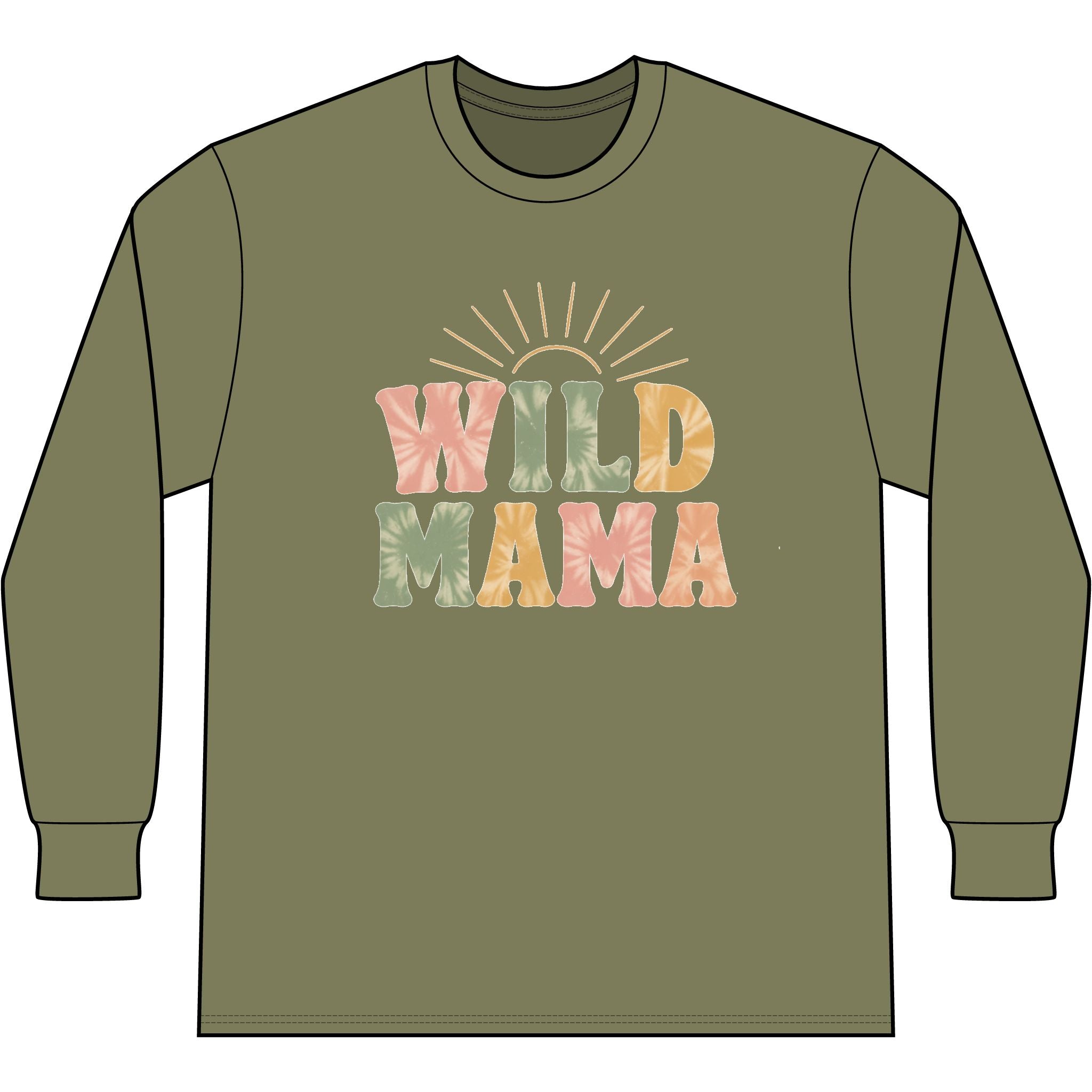 Wild Mama "Raising Wild Ones" Right Sleeve Tri Long