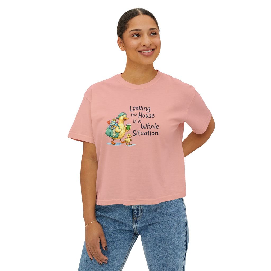Leaving Is A Whole Situation Ducks Women's Boxy Tee