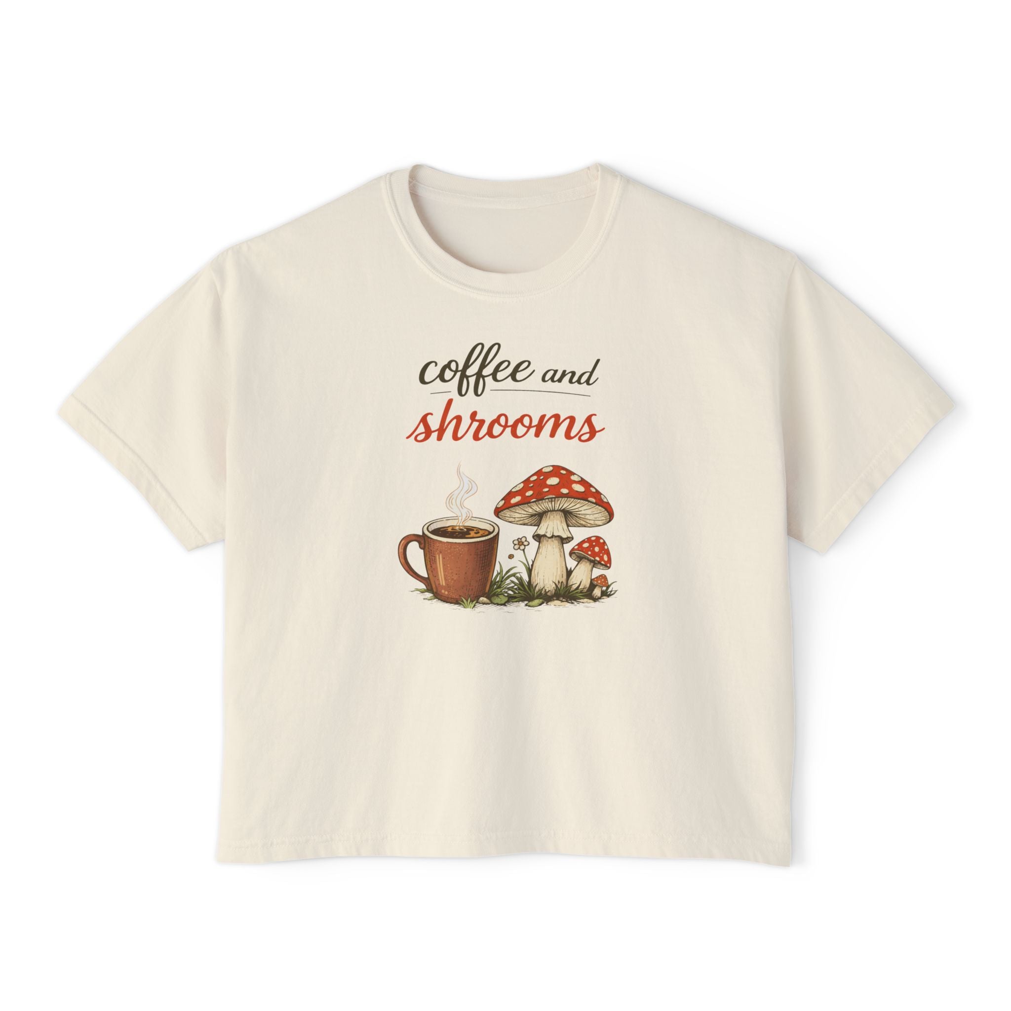 Coffee and Shrooms Women's Boxy Tee