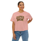 Super Mom Floral Design Women's Boxy Tee