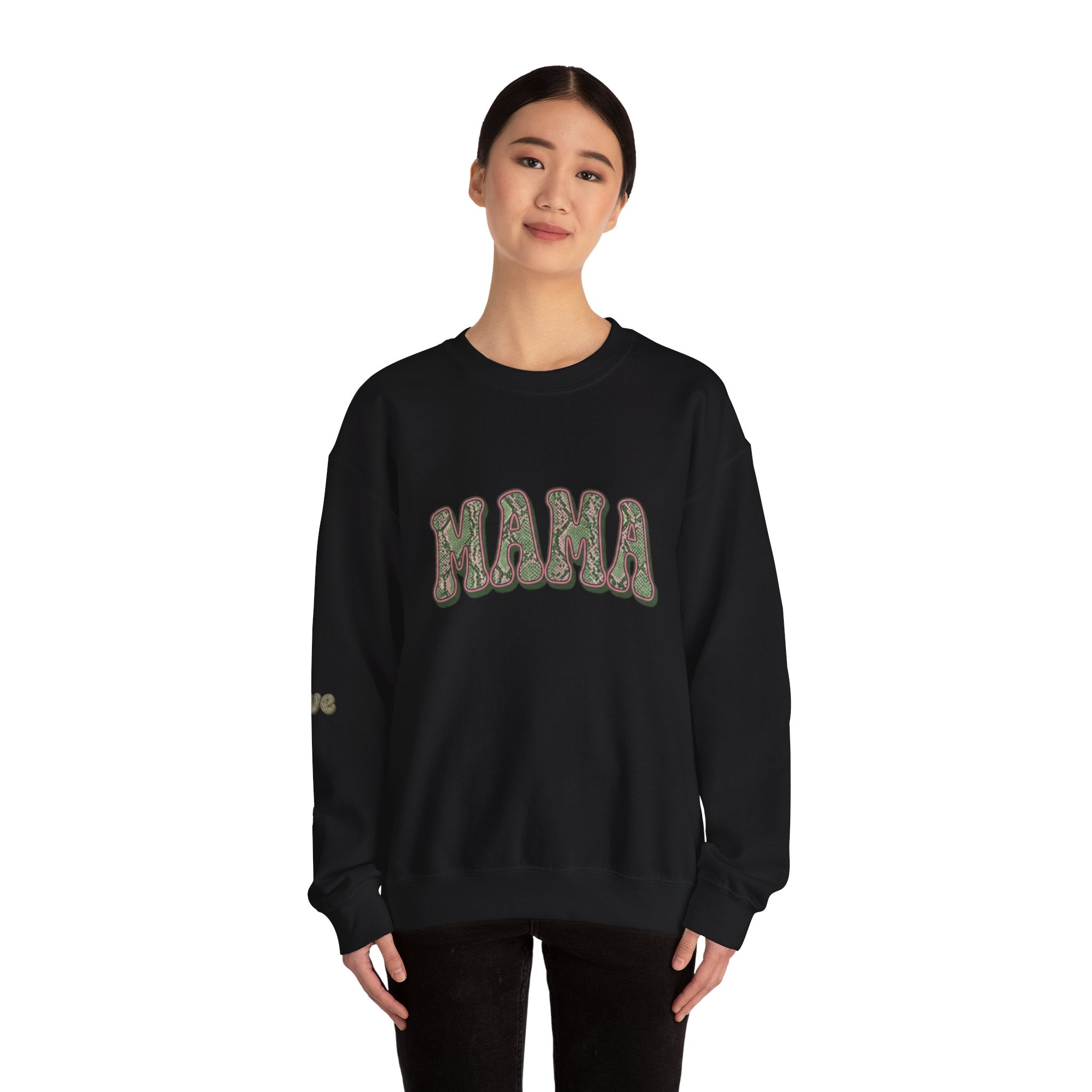 Mama "Love" Snake Skin Unisex Heavy Blend™ Crewneck Sweatshirt