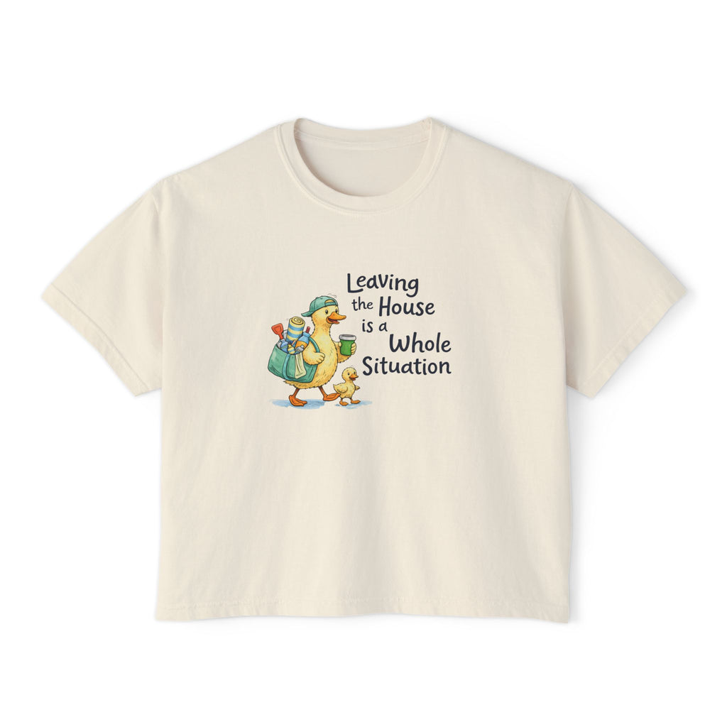 Leaving Is A Whole Situation Ducks Women's Boxy Tee