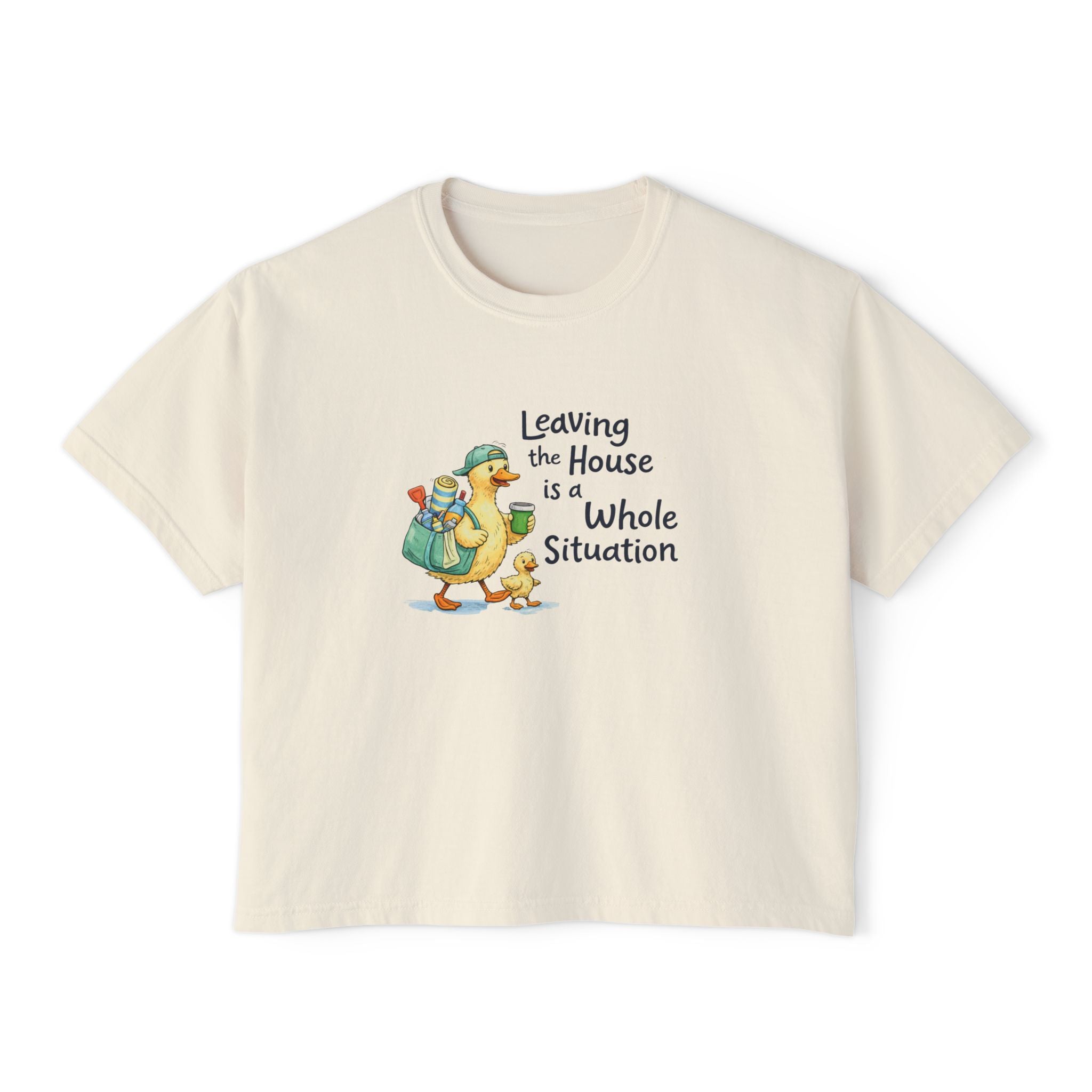 Leaving Is A Whole Situation Ducks Women's Boxy Tee