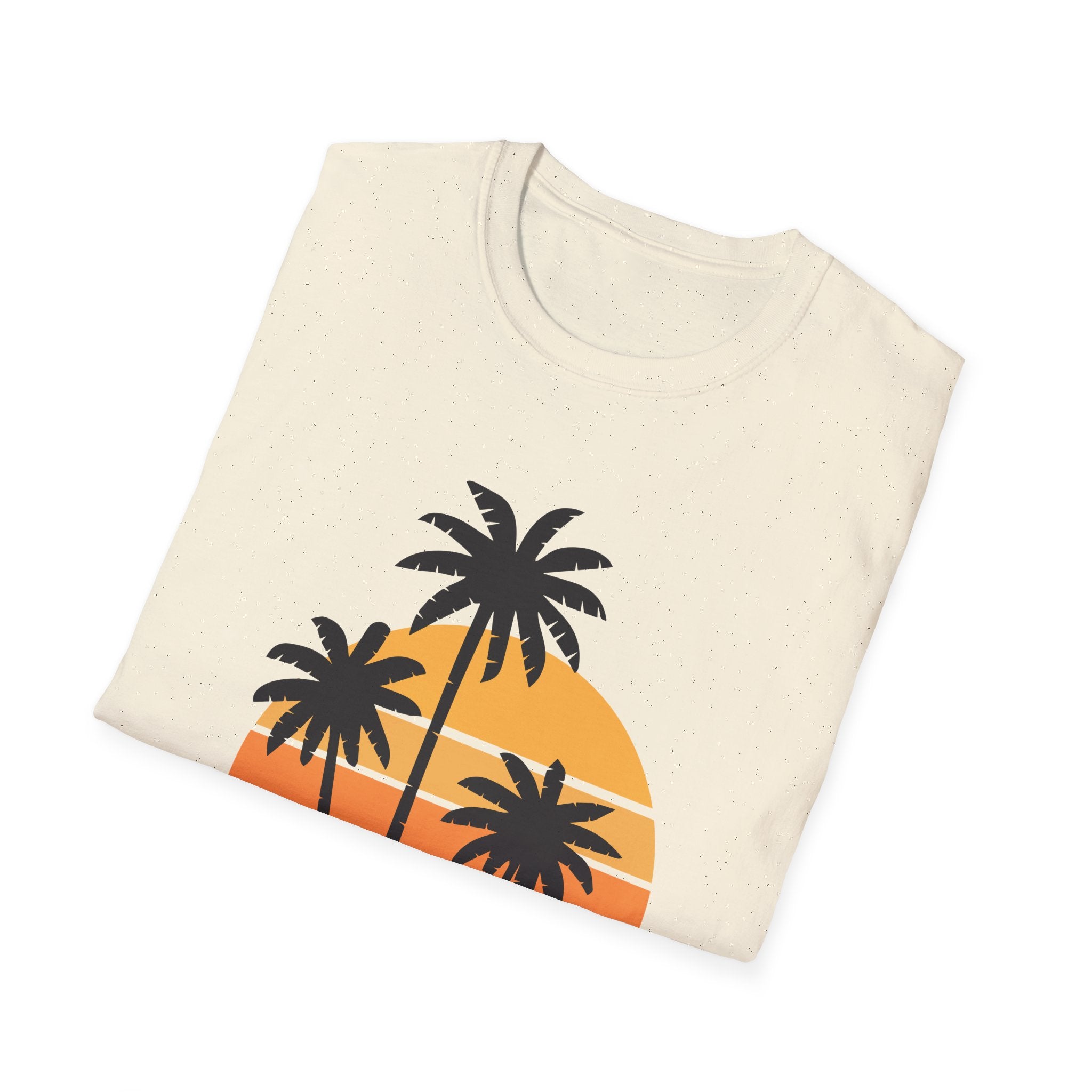 Retro Palm Tree Graphics Unisex Softstyle T-Shirt