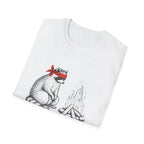 Raccoon Campfire Unisex Softstyle T-Shirt
