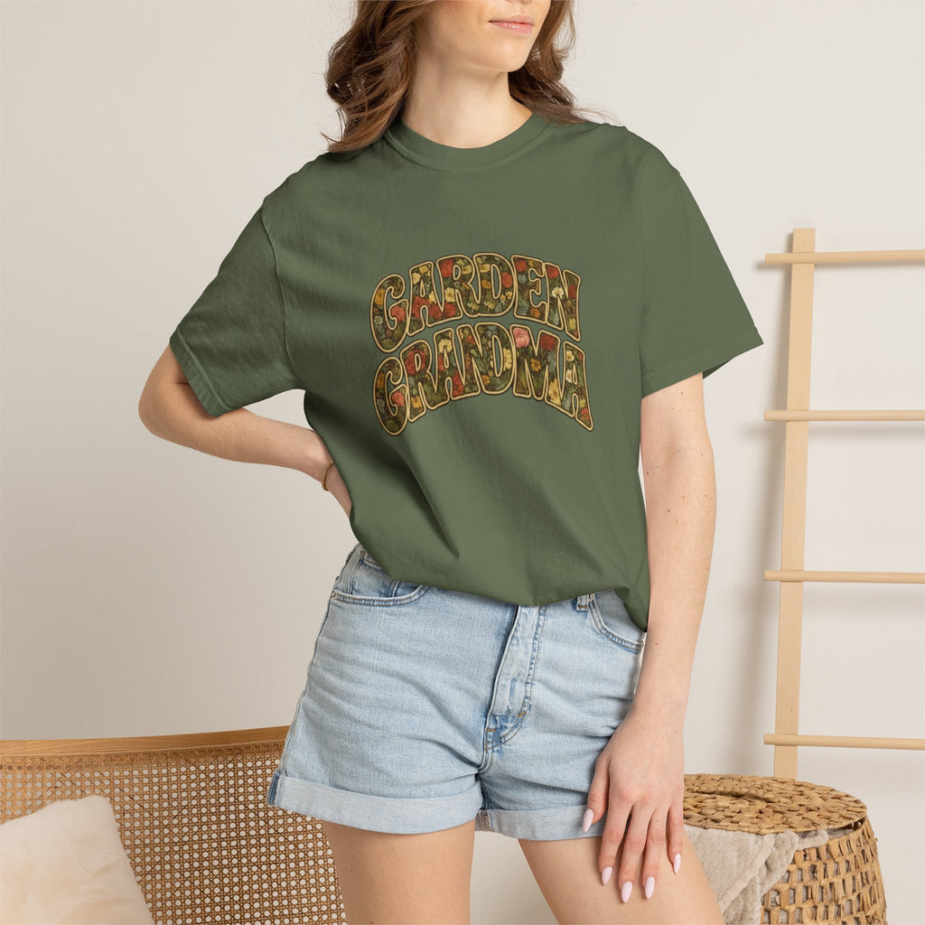 Garden Grandma Floral Design T-shirt