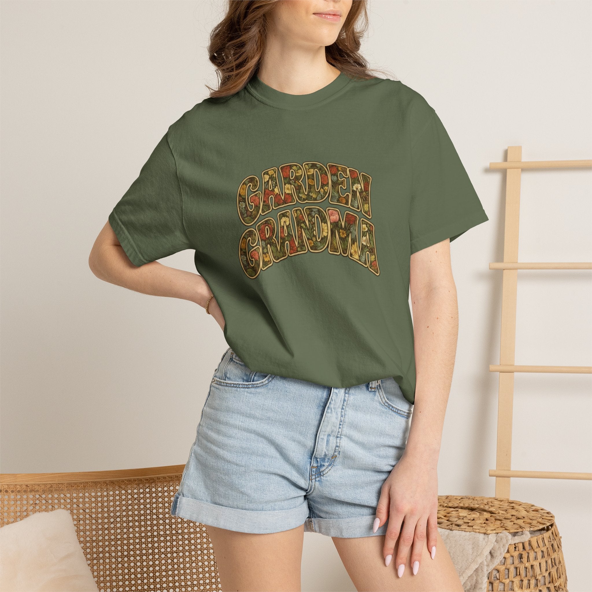 Garden Grandma Floral Design T-shirt