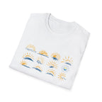 Sun and Waves Graphics Unisex Softstyle T-Shirt