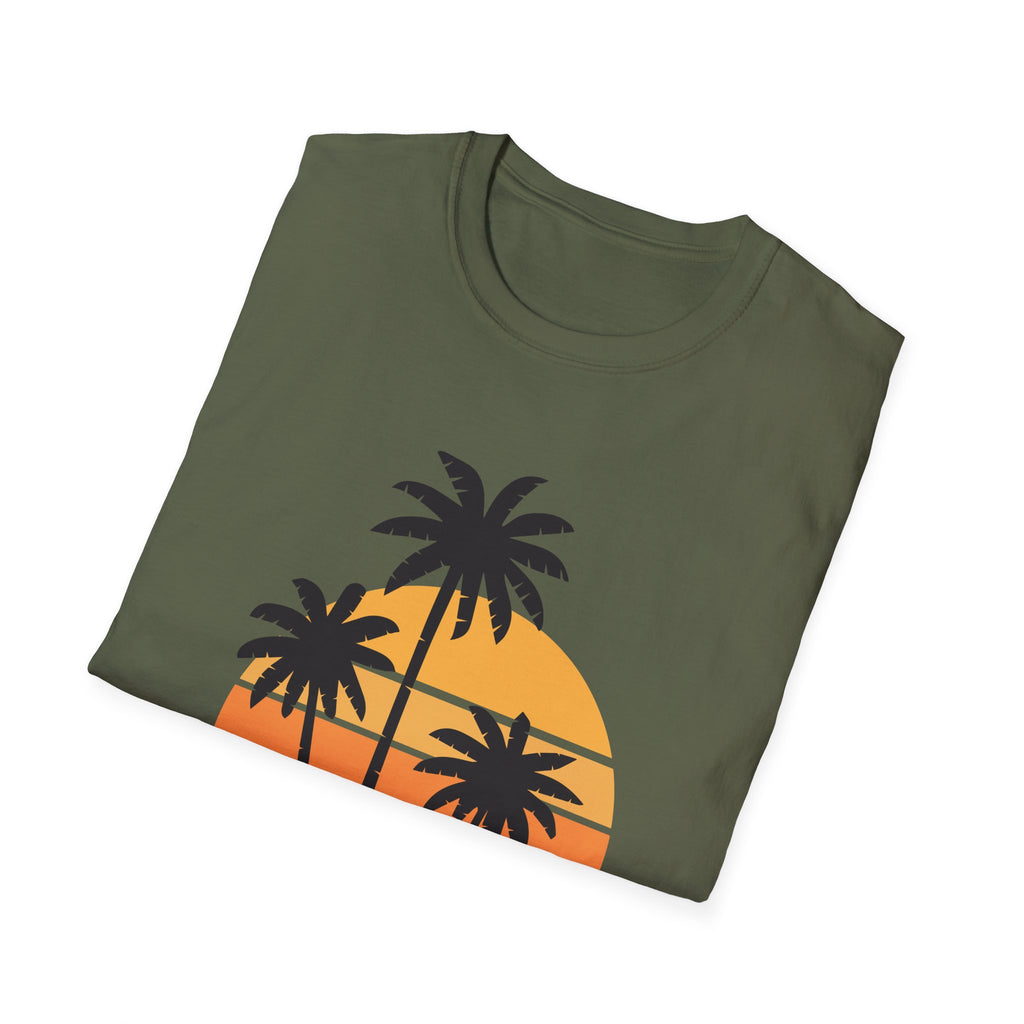 Retro Palm Tree Graphics Unisex Softstyle T-Shirt