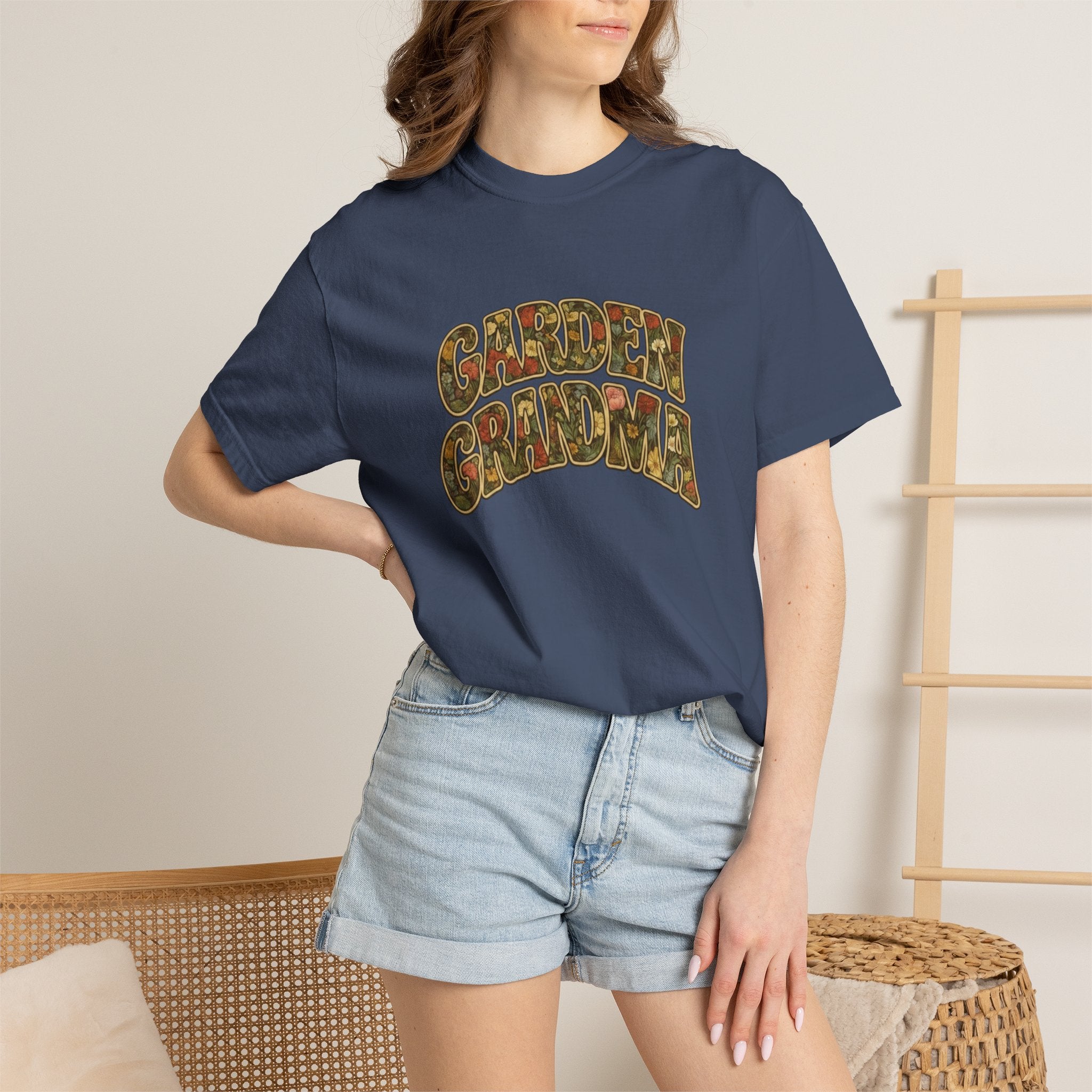 Garden Grandma Floral Design T-shirt