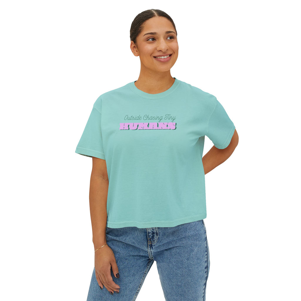 Outside Chasing Tiny Humans Women's Boxy Tee