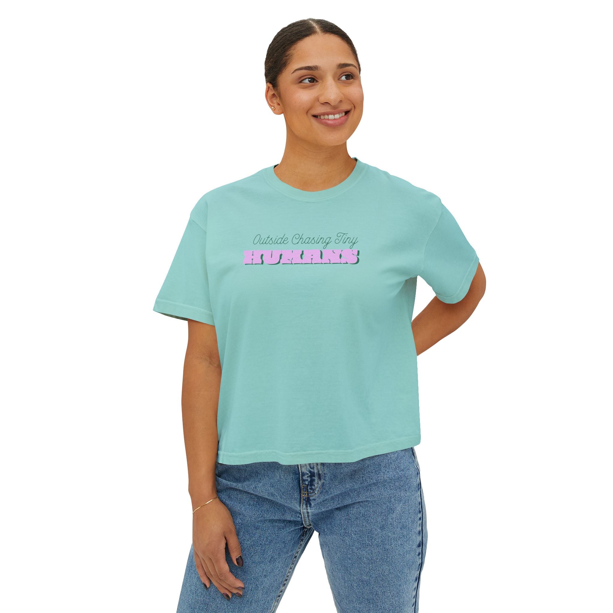 Outside Chasing Tiny Humans Women's Boxy Tee
