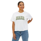 Retro Gingham style MAMA Women's Boxy Tee