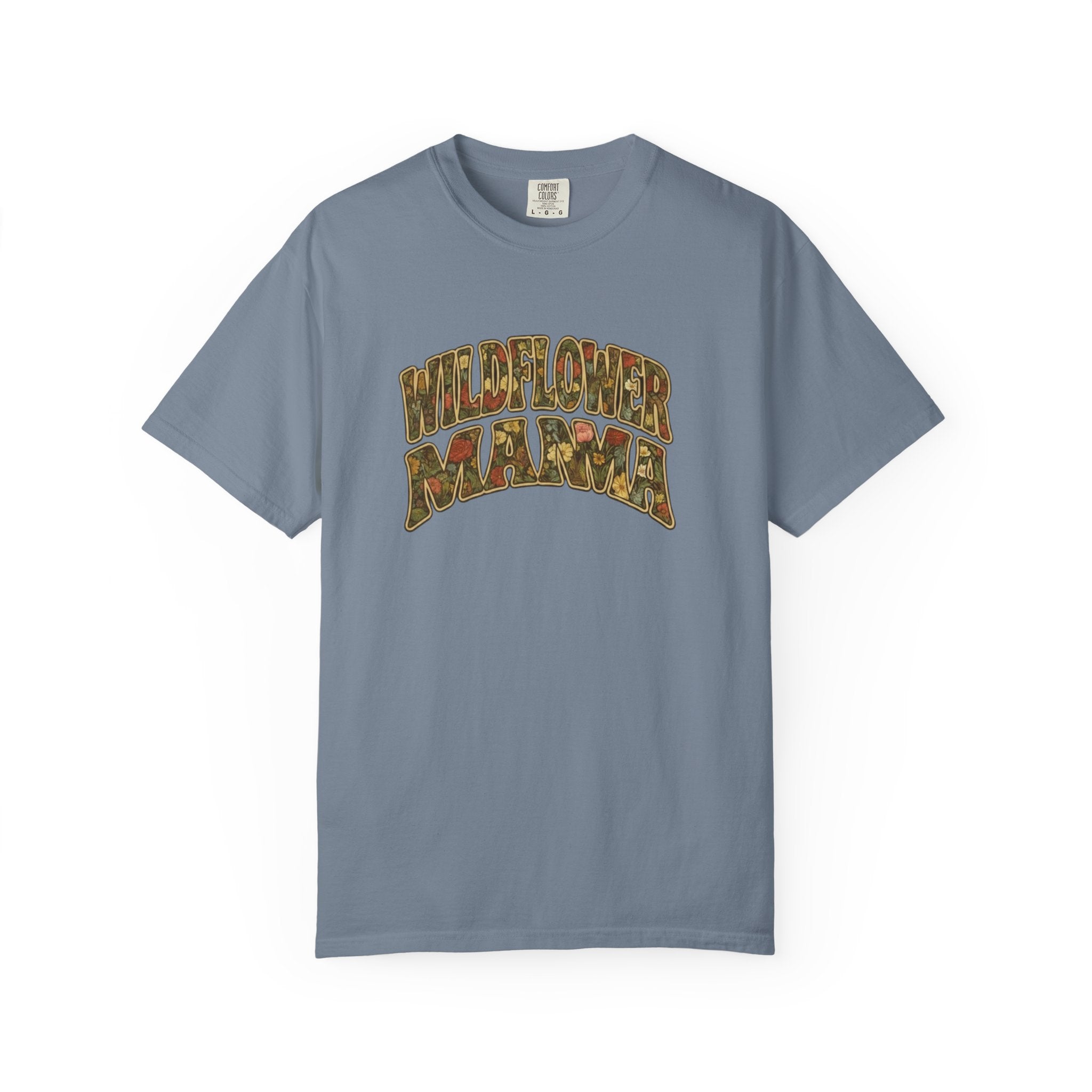 Wildflower Mama Retro Floral Design T-shirt