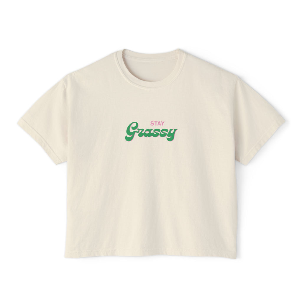 Stay Grassy Women's Boxy Tee