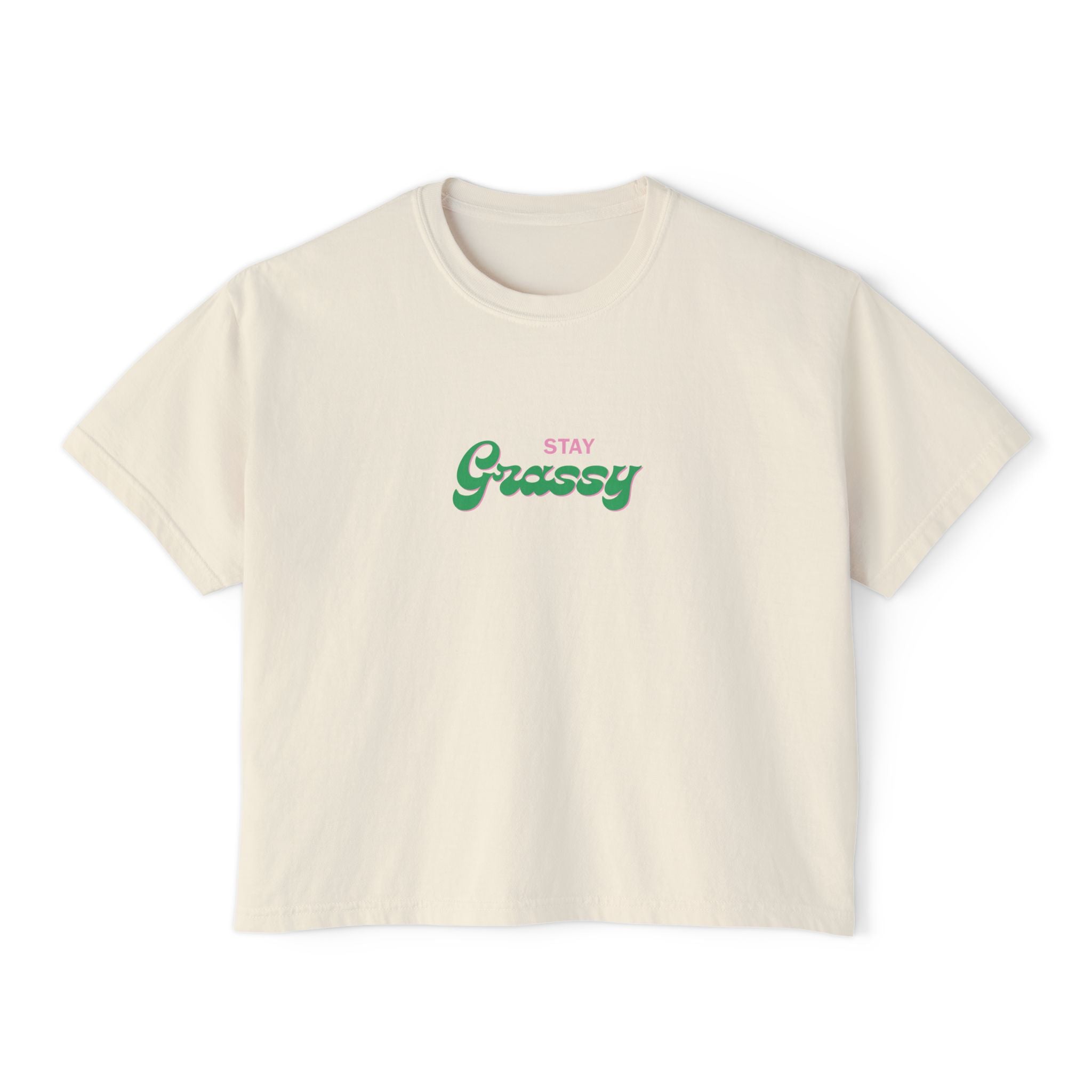 Stay Grassy Women's Boxy Tee