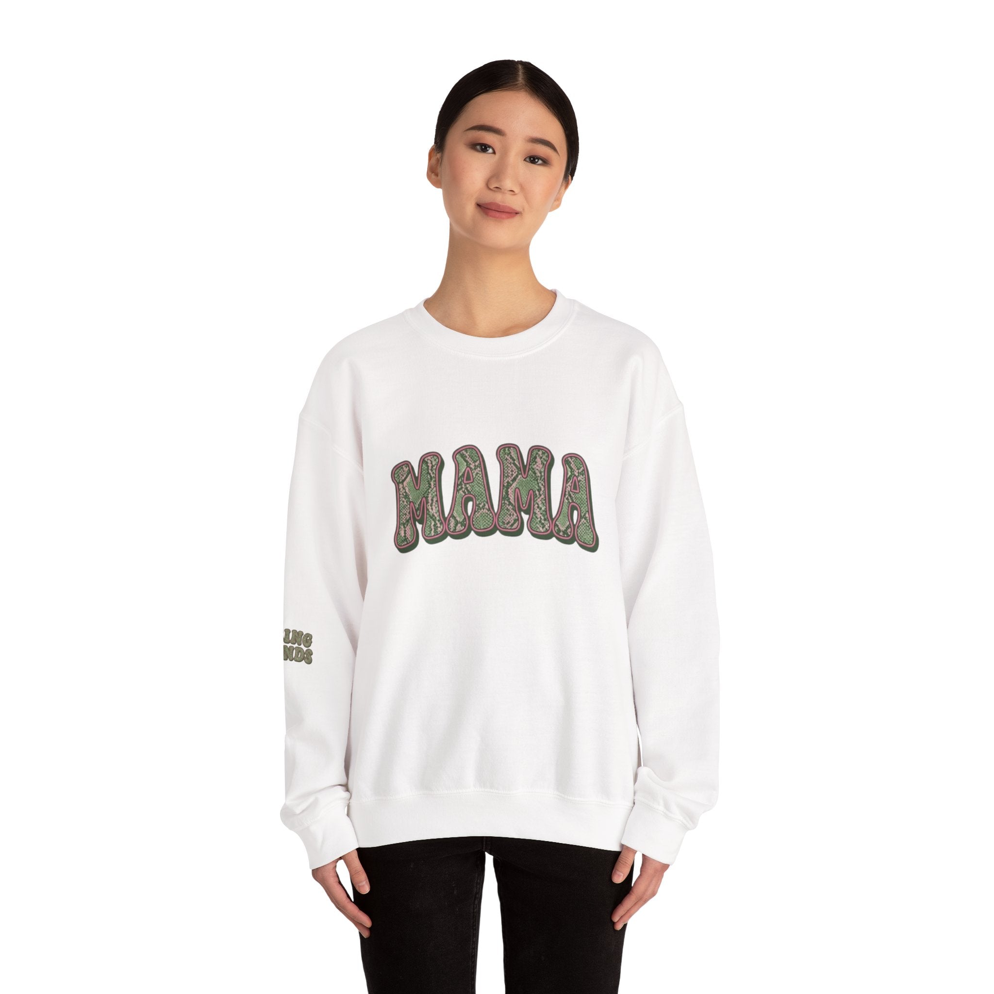 Mama "Raising Legends" Snake Skin Unisex Heavy Blend™ Crewneck Sweatshirt