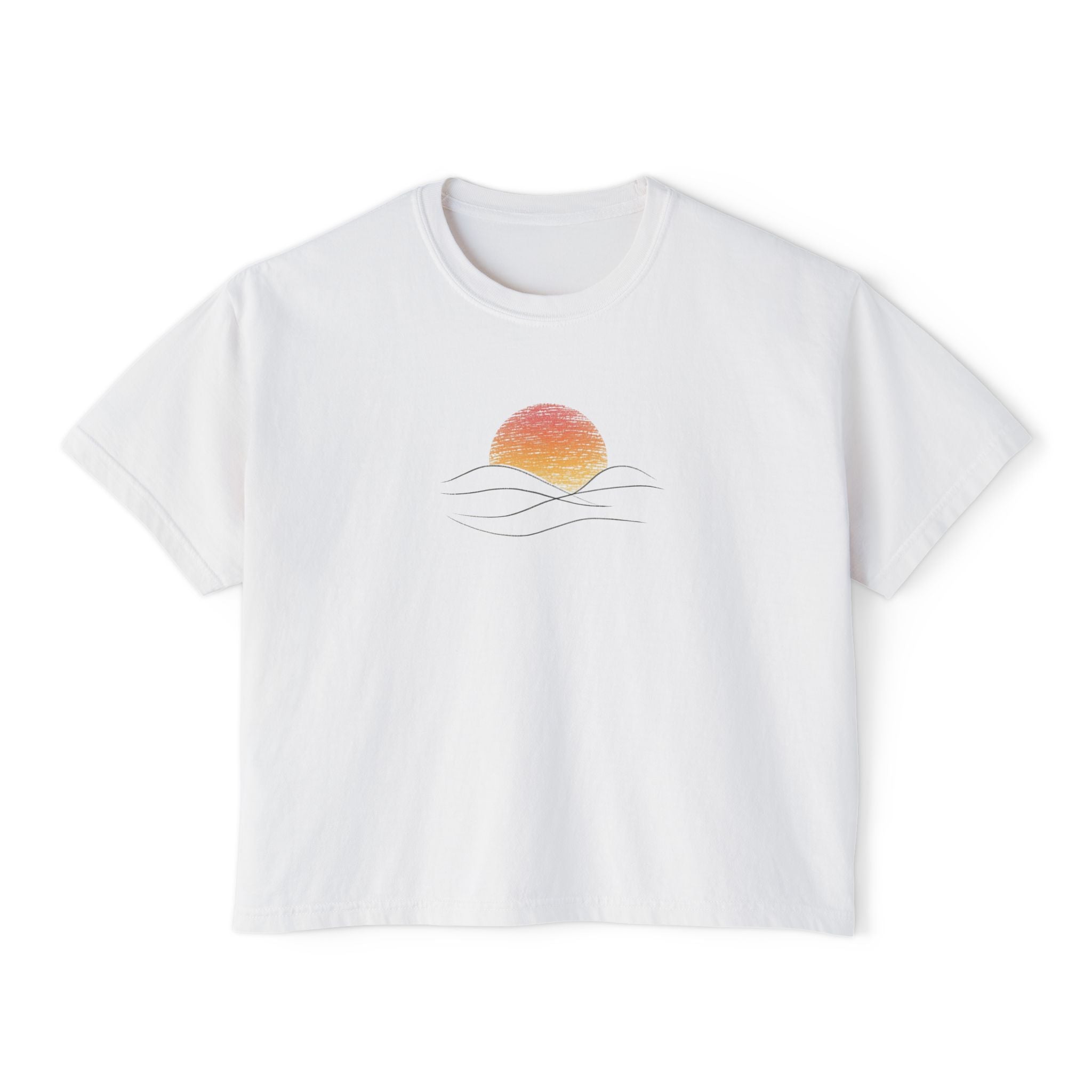 Small Sun Sketch Women's Boxy Tee