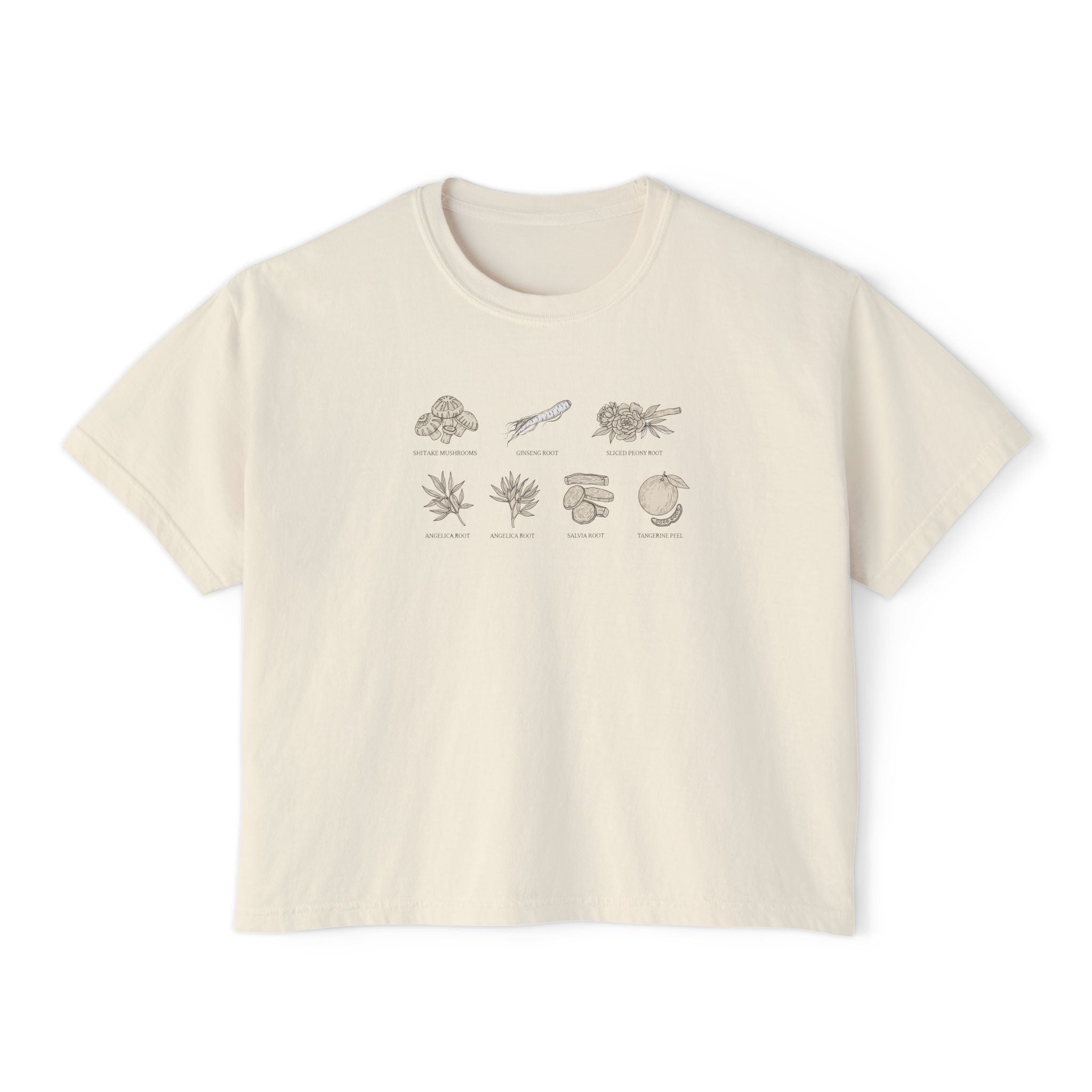 Medicinal Root Graphics Women's Boxy Tee