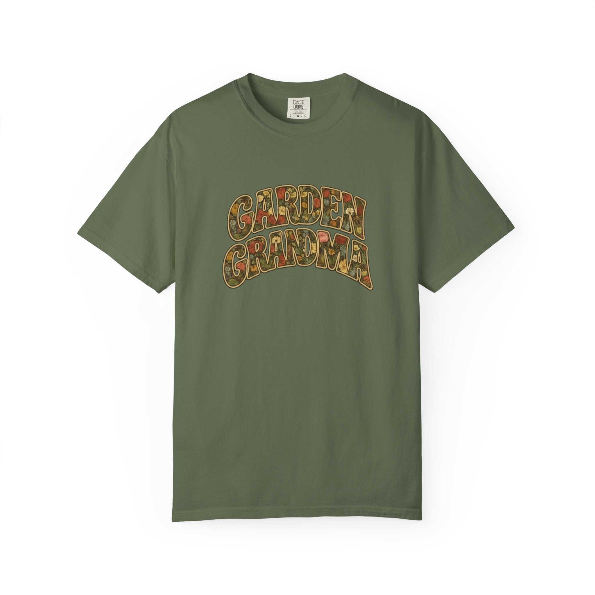 Garden Grandma Floral Design T-shirt