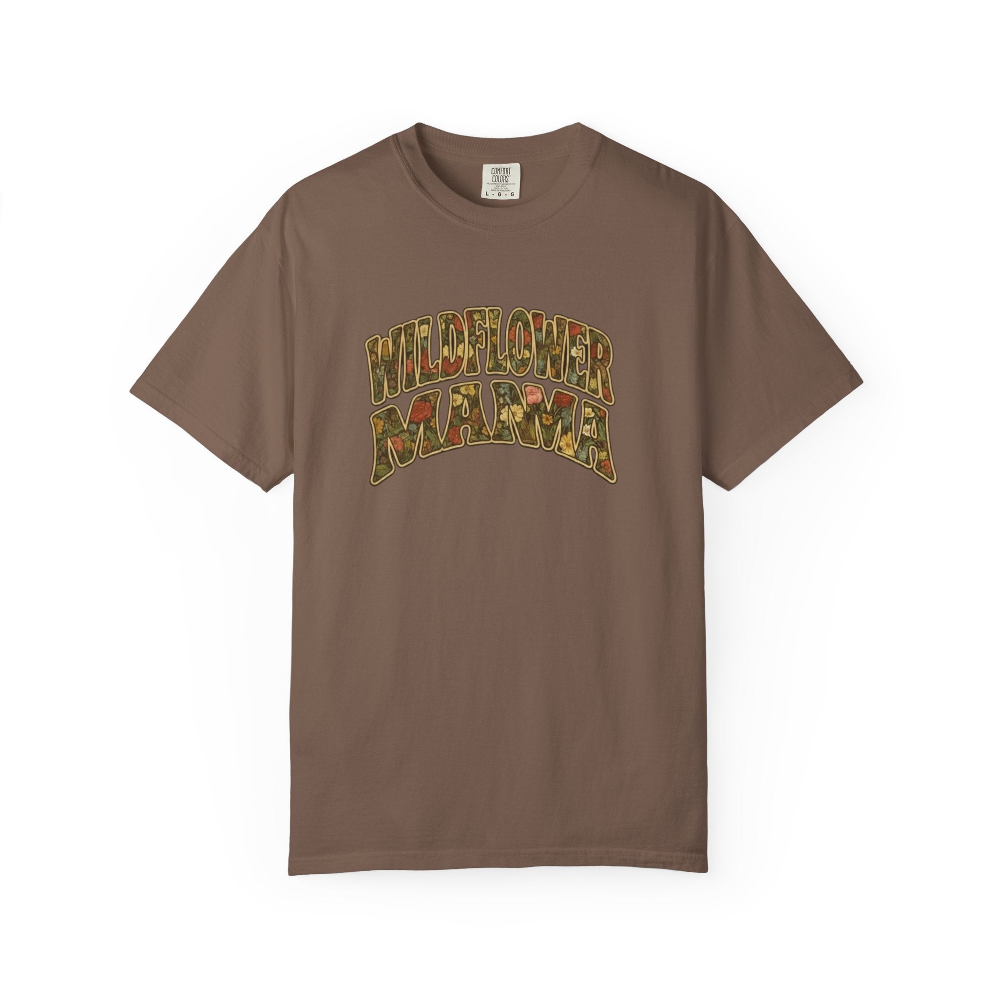 Wildflower Mama Retro Floral Design T-shirt