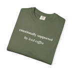 Emotionally Supported By Iced Coffee T-shirt