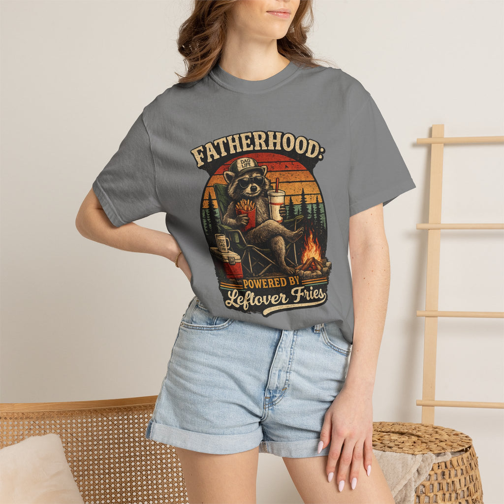 Fatherhood: Powered By Leftover Fries T-shirt