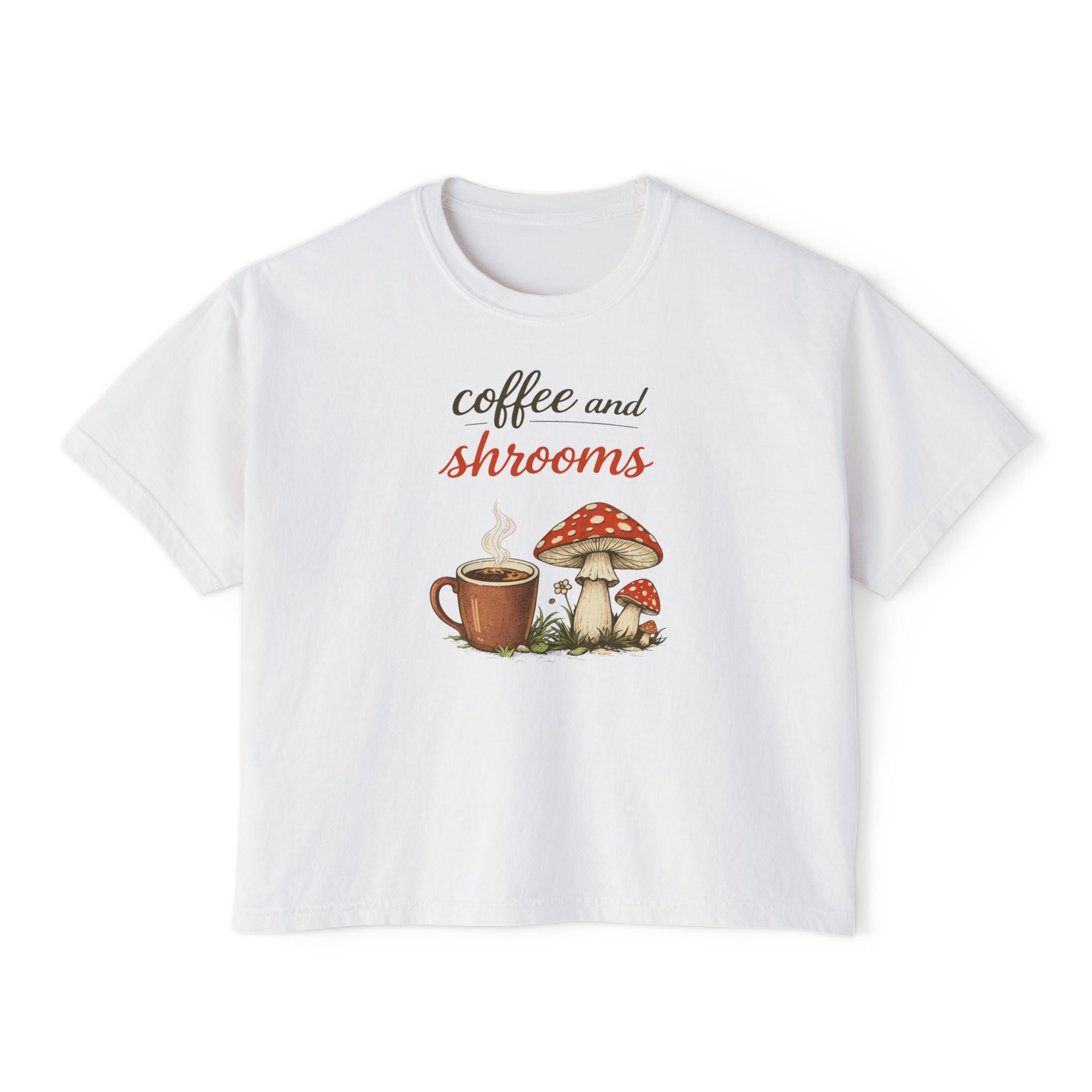 Coffee and Shrooms Women's Boxy Tee