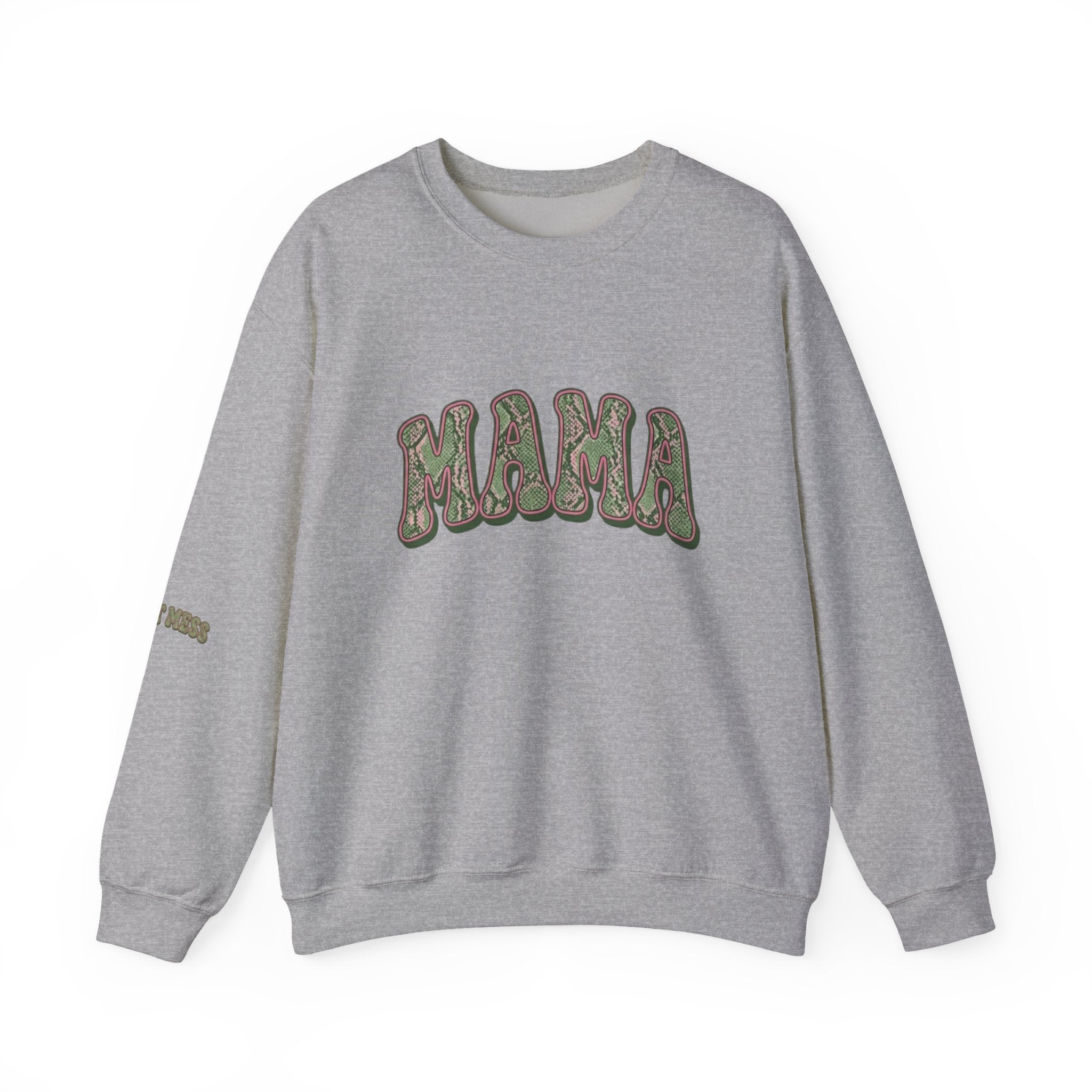 Mama "Don't Mess" Snake Skin Unisex Heavy Blend™ Crewneck Sweatshirt