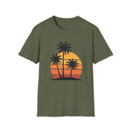 Retro Palm Tree Graphics Unisex Softstyle T-Shirt