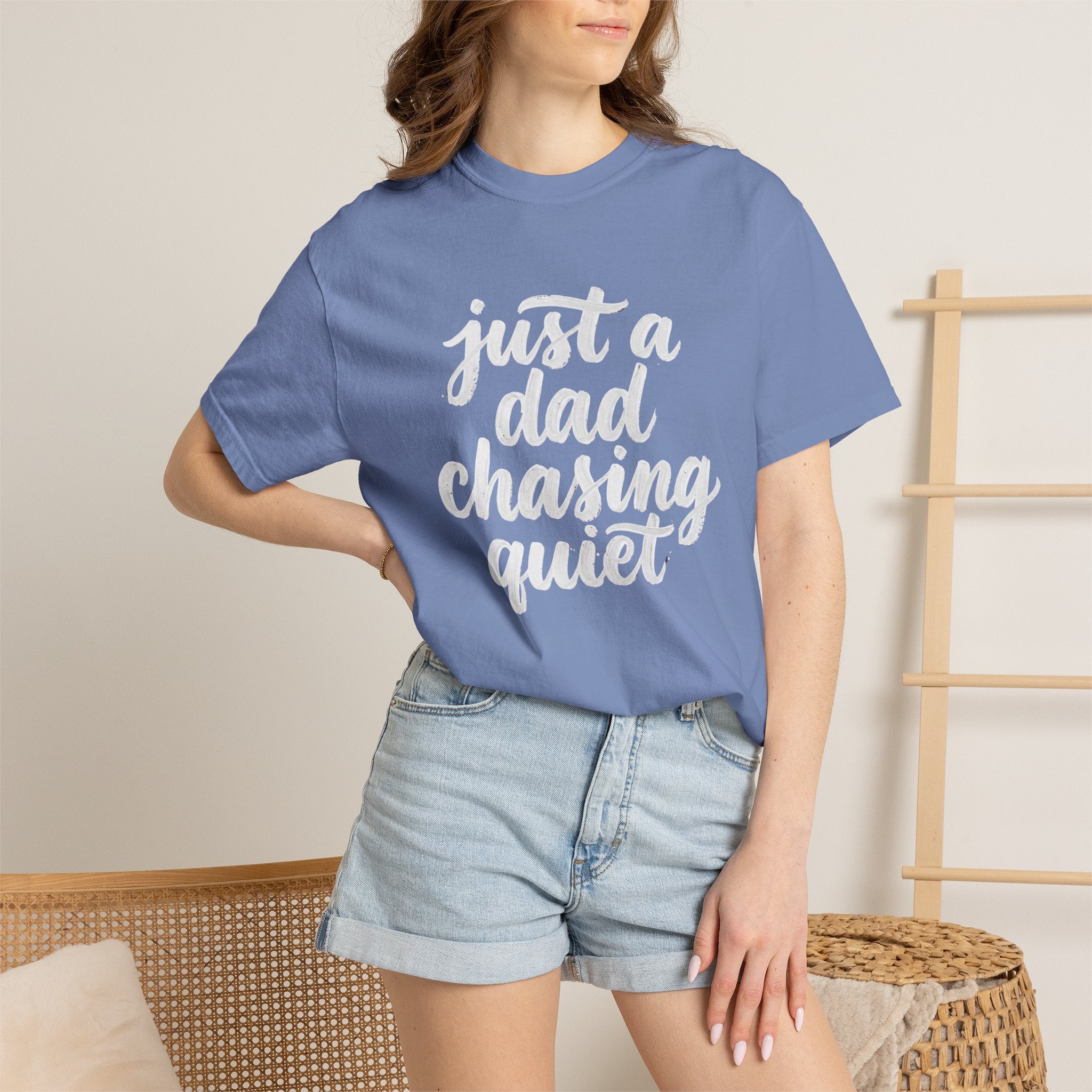 just a dad chasing quiet t-shirt