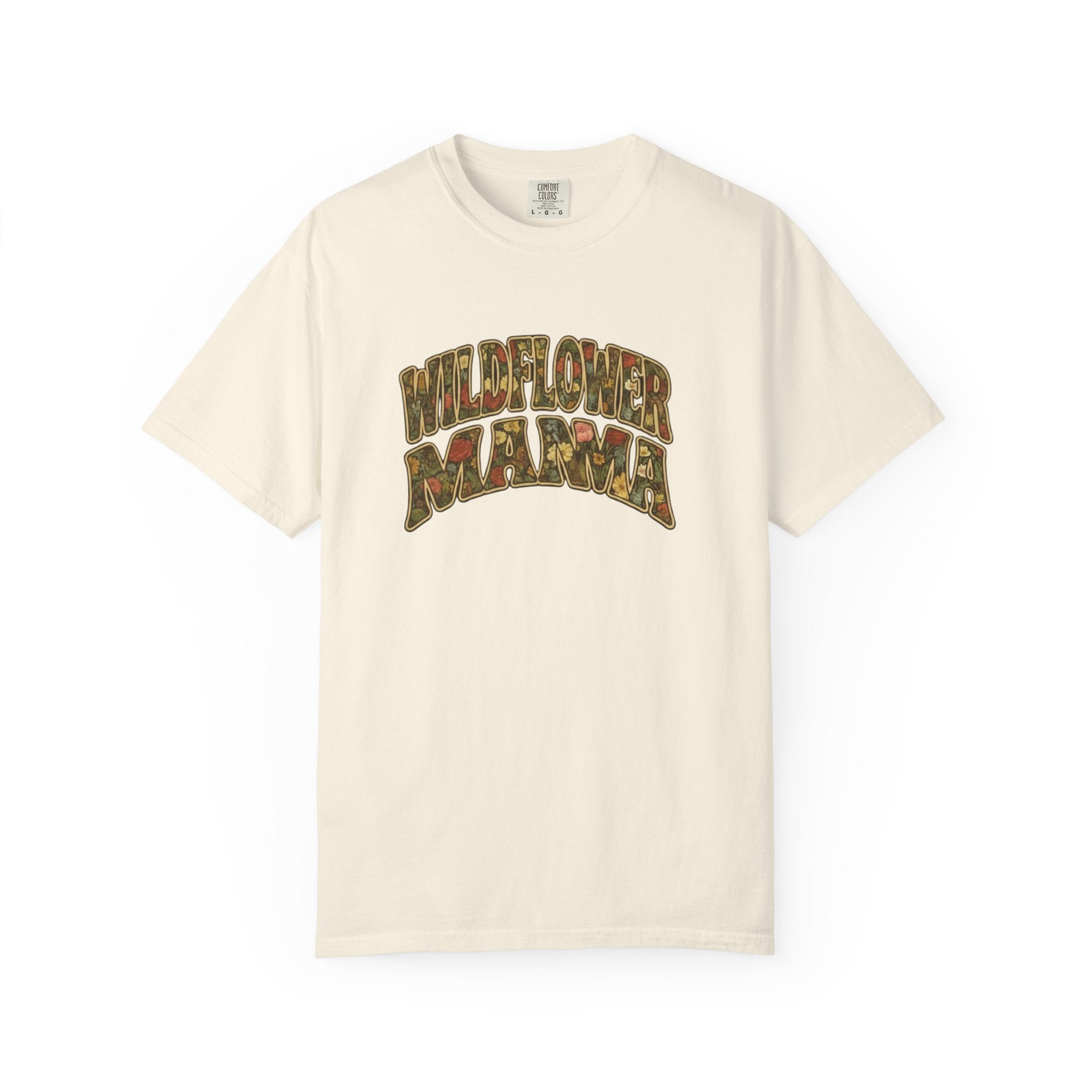 Wildflower Mama Retro Floral Design T-shirt